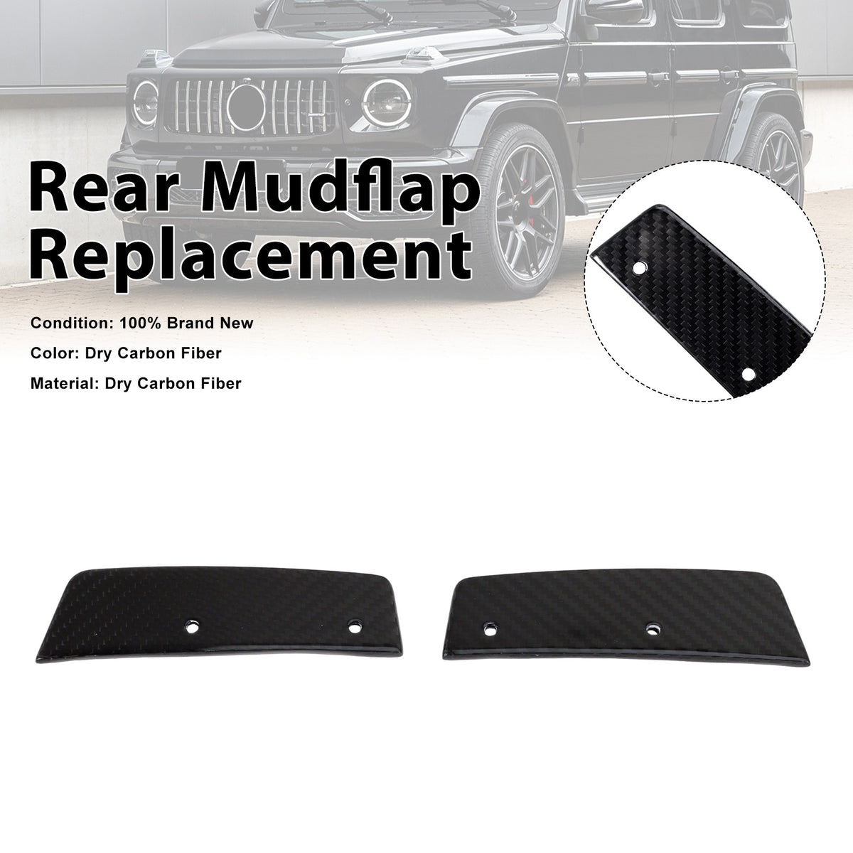 2019-2023 Mercedes Benz G-Class W464 W463A W465 Rear Mudflap Replacement Generic