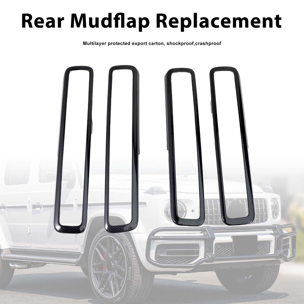 2019-2023 Mercedes Benz G-Class W464 W463A Dry Carbon Fiber Inner Door Frame Cover Trim Generic