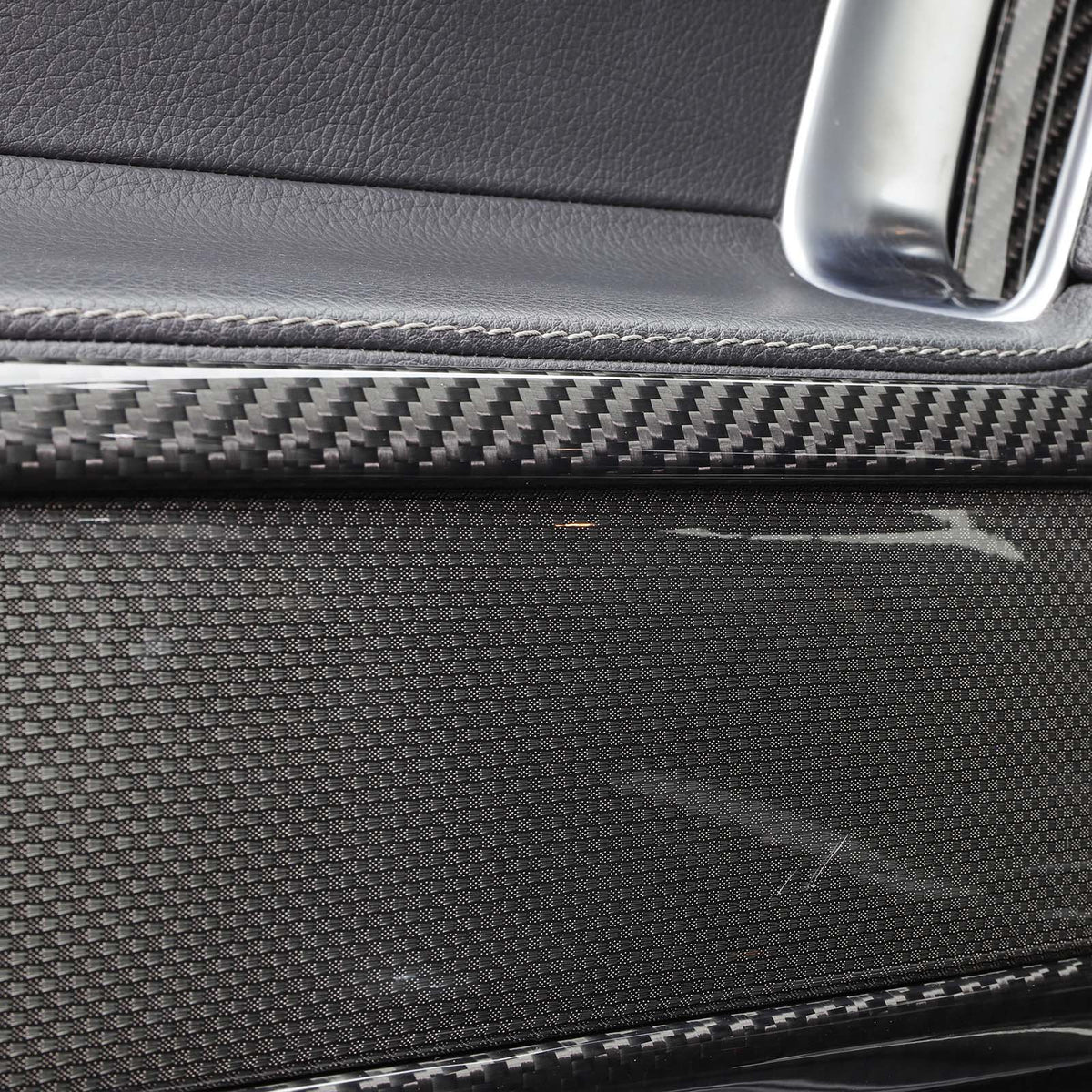 2019-2023 Mercedes Benz G-Class W464 W463A Dry Carbon Fiber Inner Door Frame Cover Trim Generic
