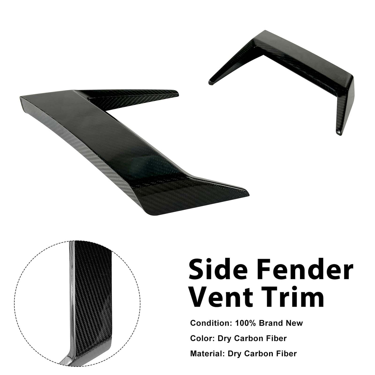 2019-2023 Mercedes Benz G-Class W464 W463A G500 Dry Carbon Side Fender Vent Trim Generic