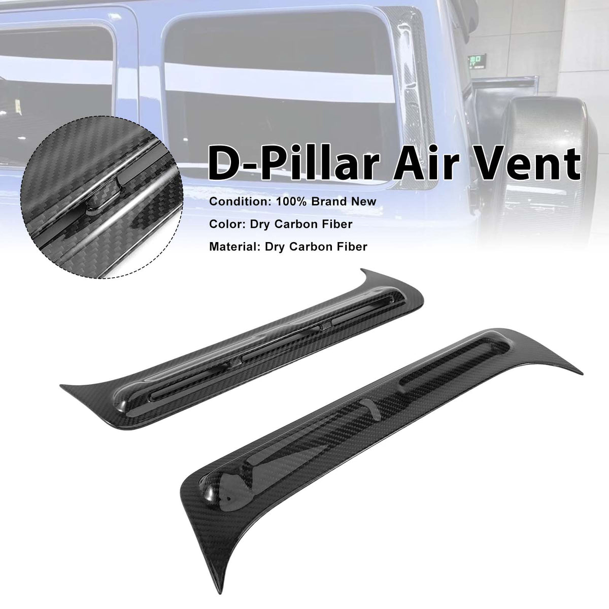 2019-2023 Mercedes Benz G-Class W464 W463A Carbon Fiber M-Style D-Pillar Air Vents Generic