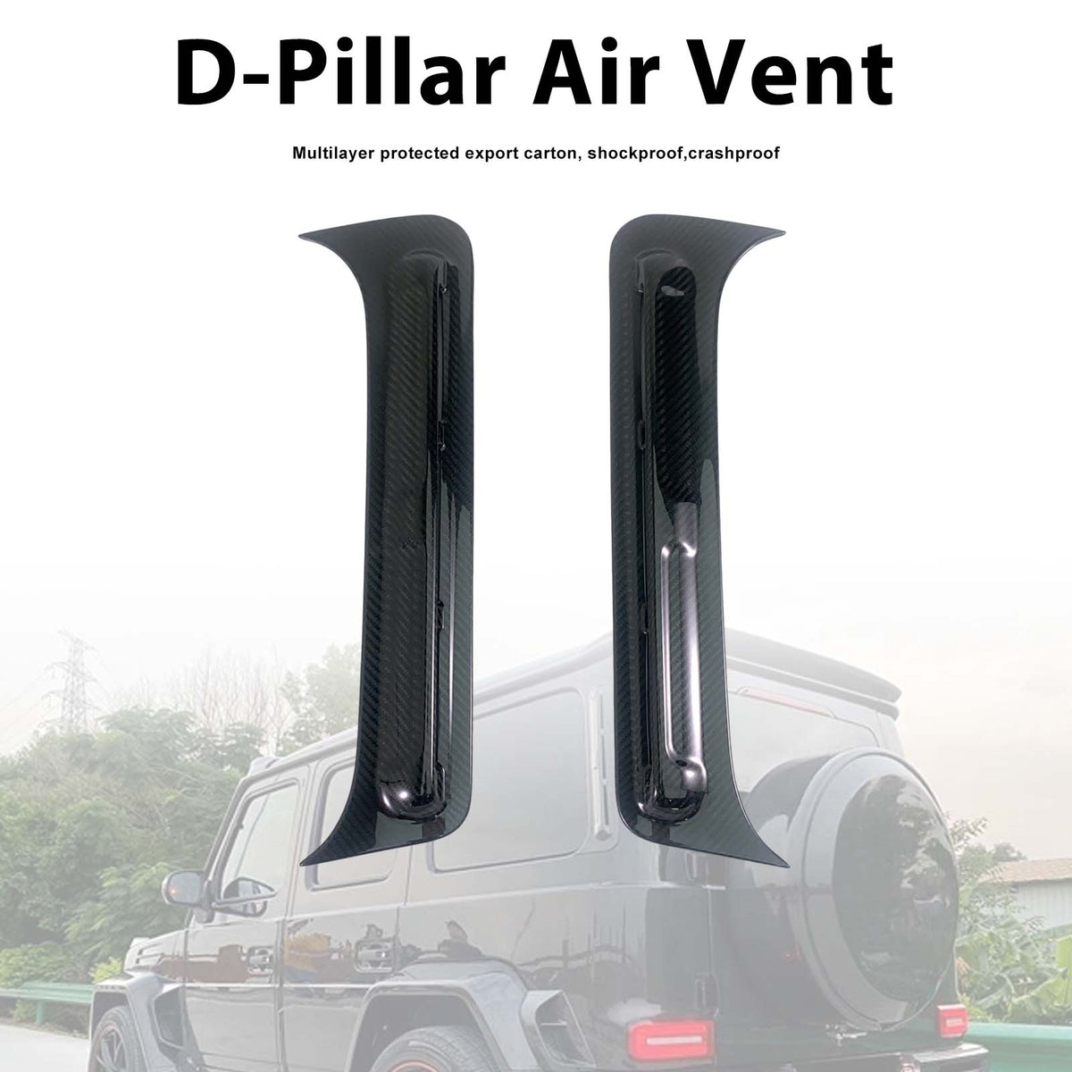 2019-2023 Mercedes Benz G-Class W464 W463A Carbon Fiber M-Style D-Pillar Air Vents Generic