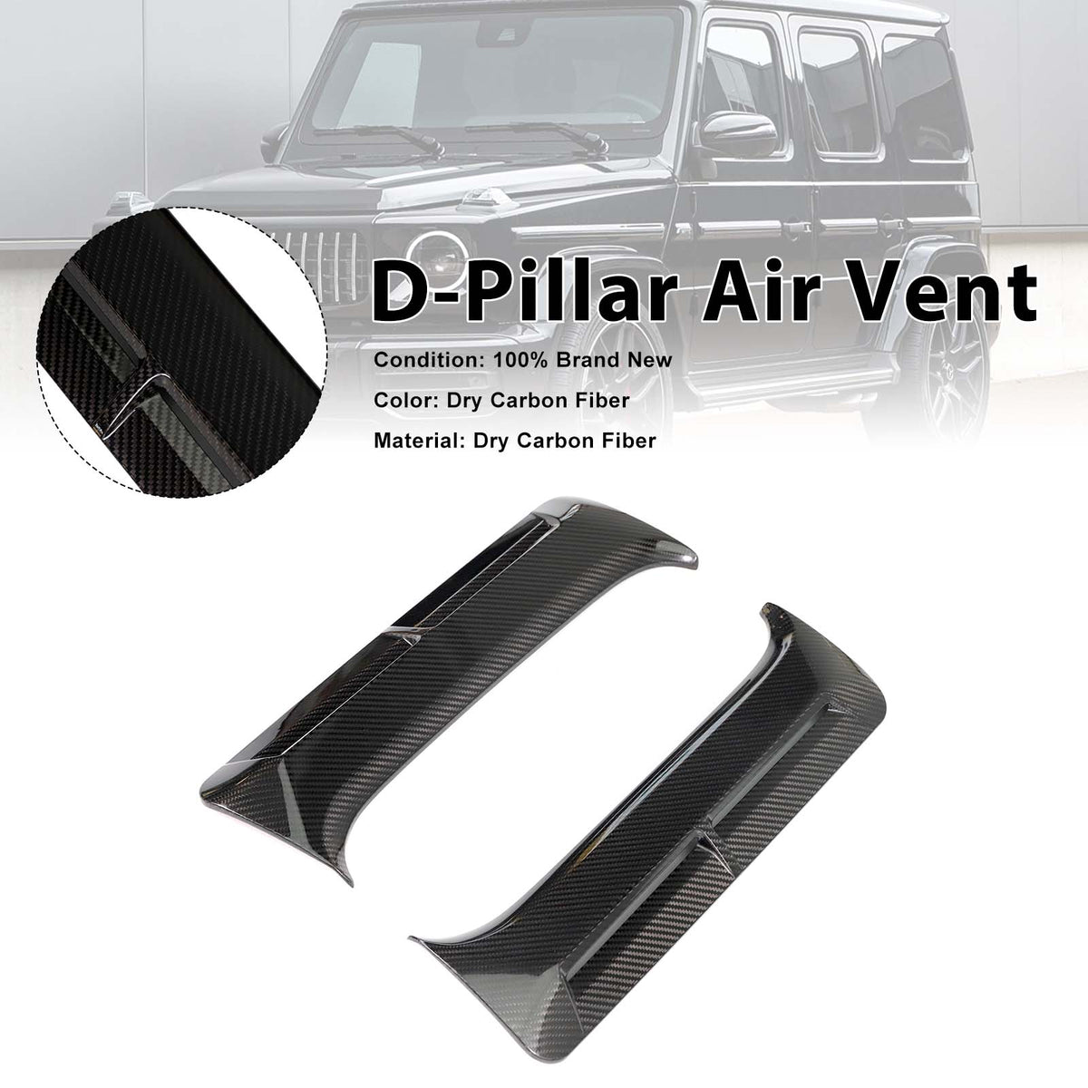 2019-2023 Mercedes Benz G-Class W464 W463A Carbon Fiber LM-Style D-Pillar Air Vents Generic