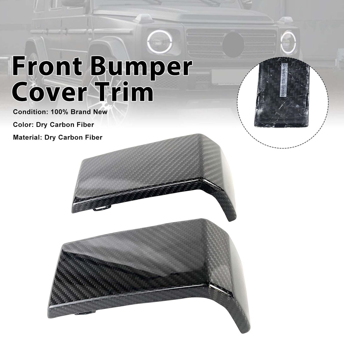 2019-2023 Mercedes Benz G-Class W464 W463A Carbon Fiber Front Bumper Cover Generic