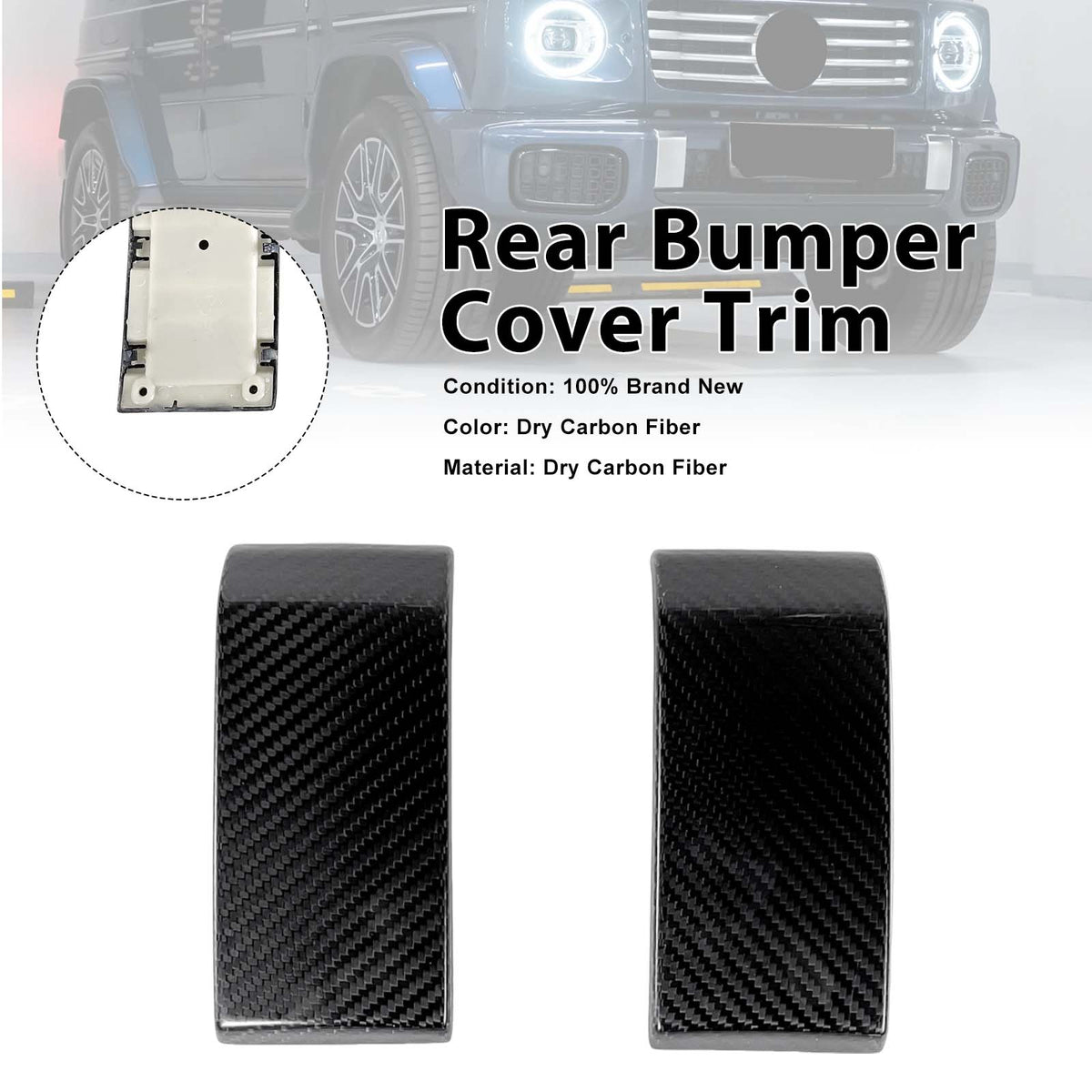 2019-2023 Mercedes Benz G-Class W464 W463A Carbon Fiber Rear Bumper Cover Generic
