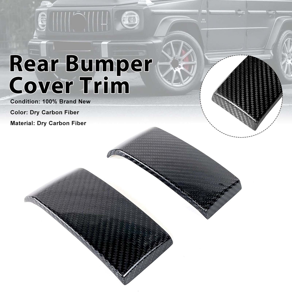 2019-2023 Mercedes Benz G-Class W464 W463A Carbon Fiber Rear Bumper Cover Generic