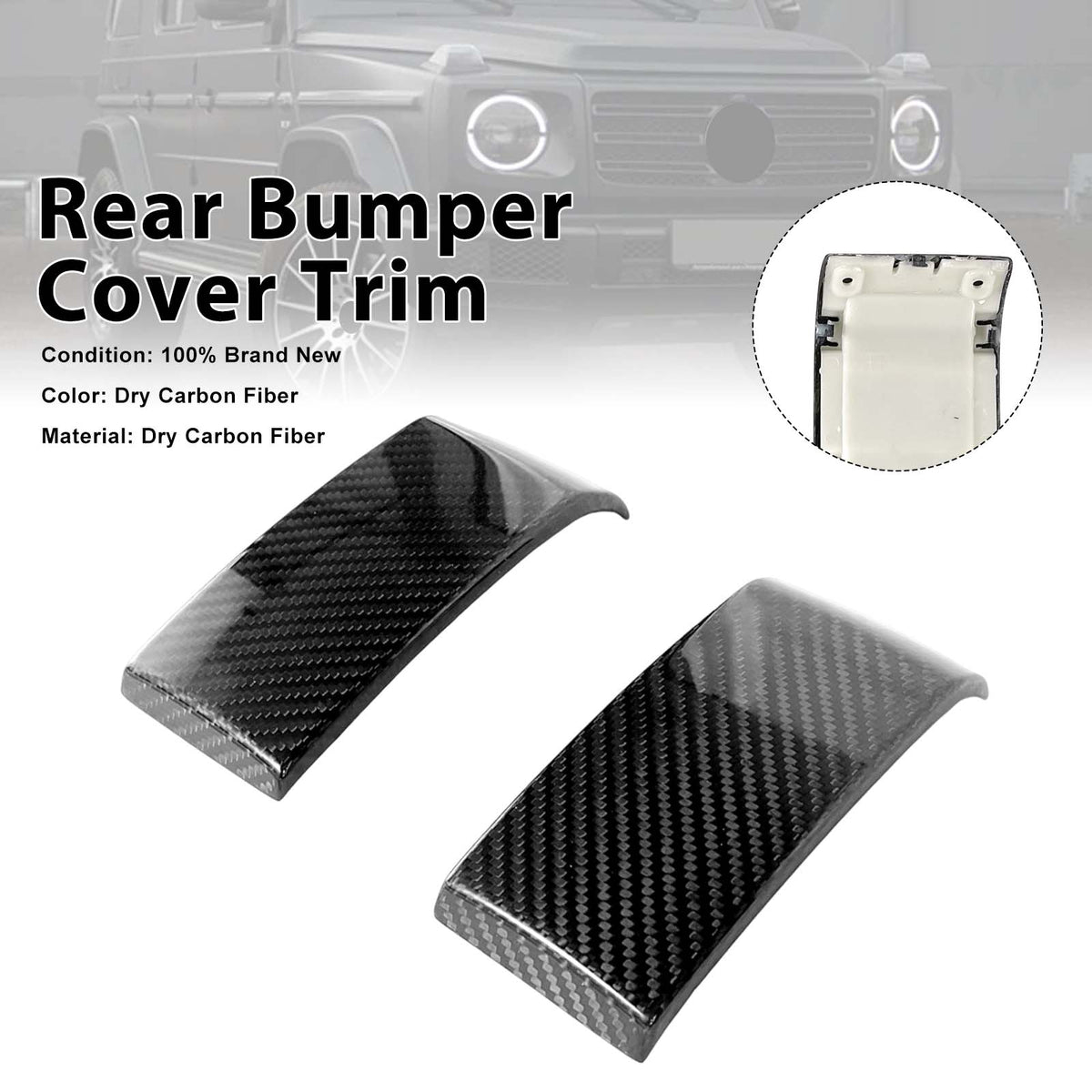 2019-2023 Mercedes Benz G-Class W464 W463A Carbon Fiber Rear Bumper Cover Generic