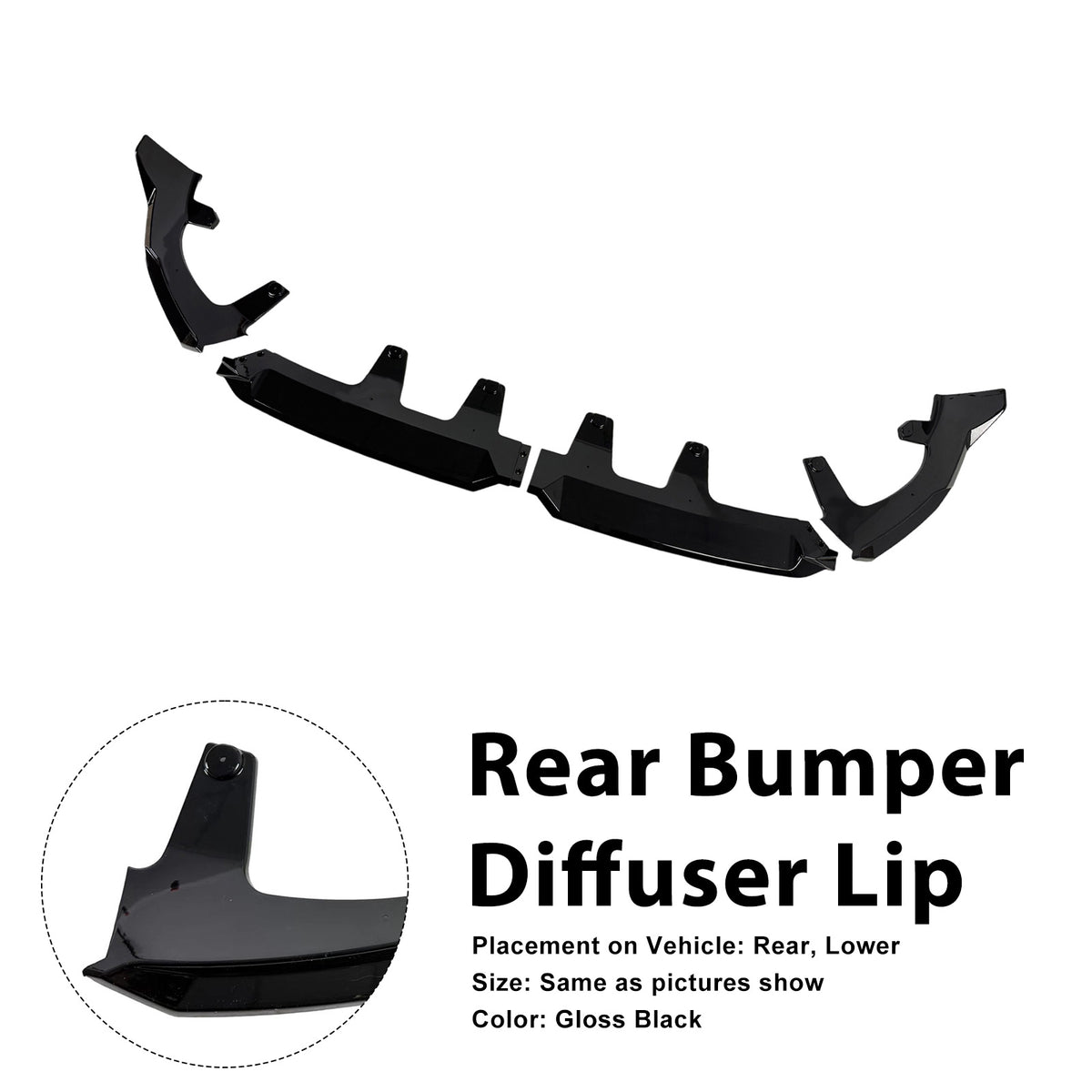 2025- BMW X3 G45 M-Sport Gloss Black Front Bumper Lip Spoiler Splitter Generic