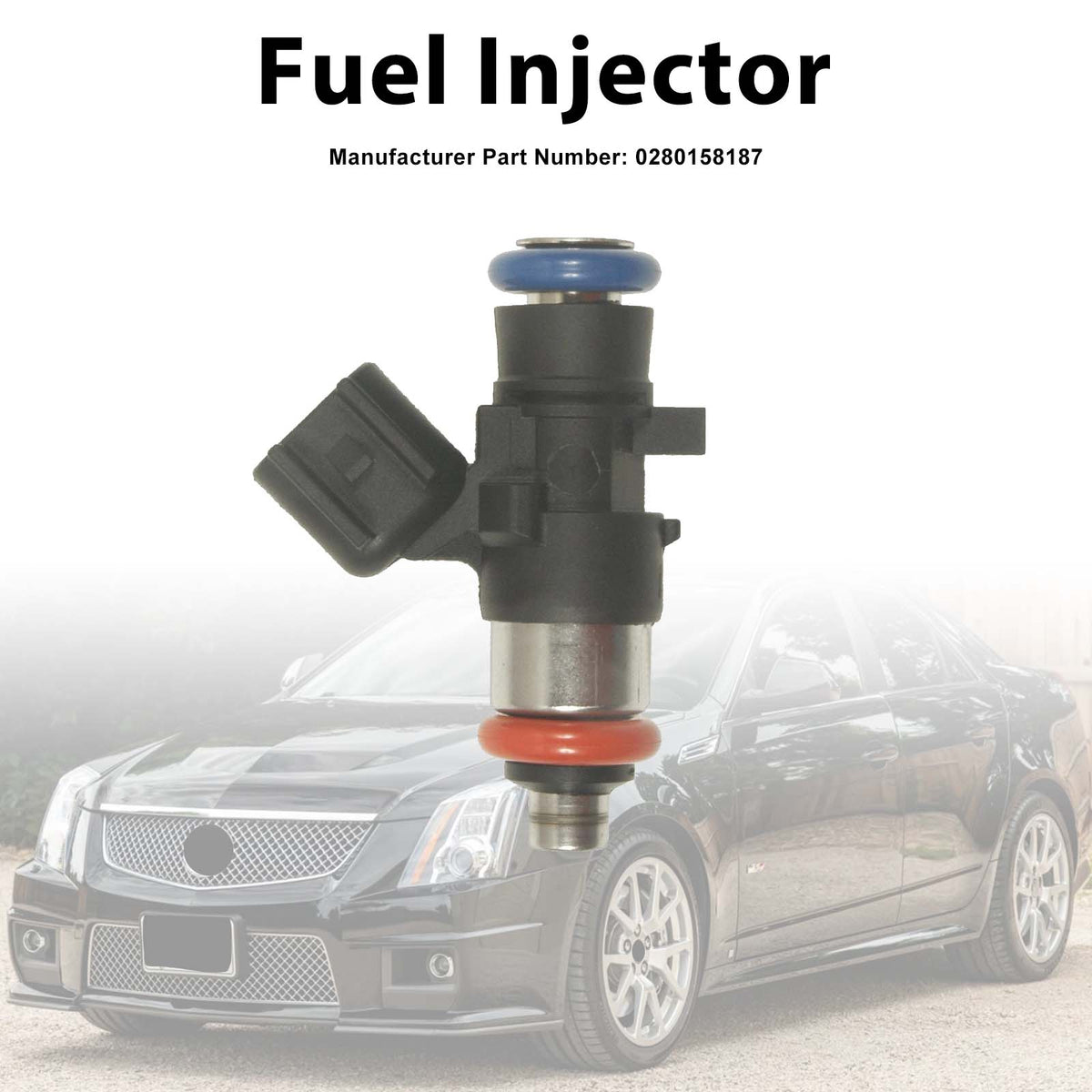 2009-2011 Chevrolet Corvette 6.2L V8 1Pcs Fuel Injector 0280158187 12598646 Generic