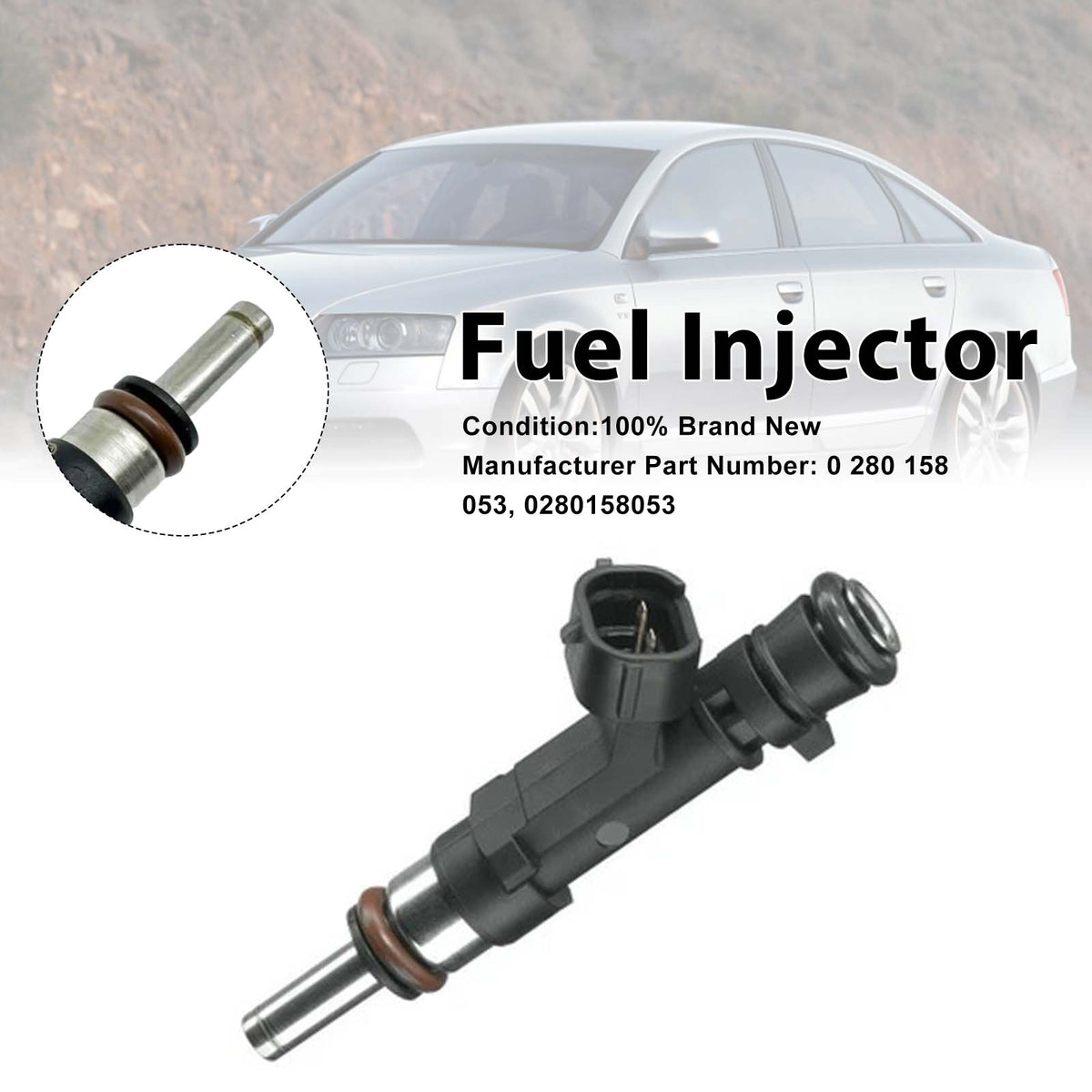 2004-2008 Audi A6 C6 4F2 2.4 1Pcs Fuel Injector 0 280 158 053 06E 133 551 Generic