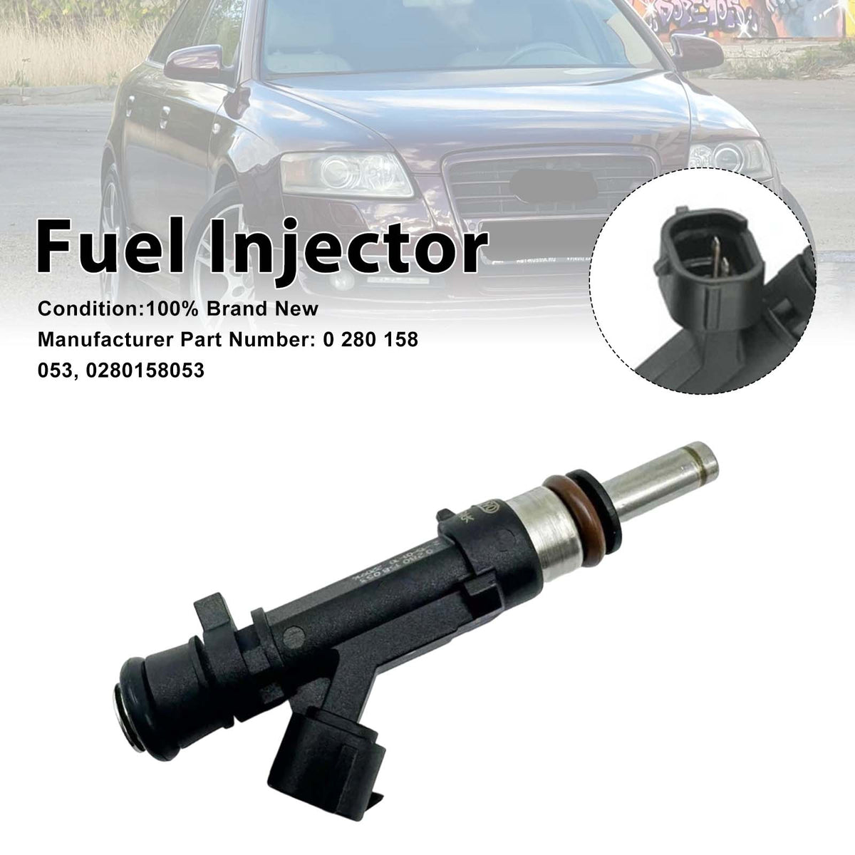 2004-2008 Audi A6 C6 4F2 2.4 1Pcs Fuel Injector 0 280 158 053 06E 133 551 Generic