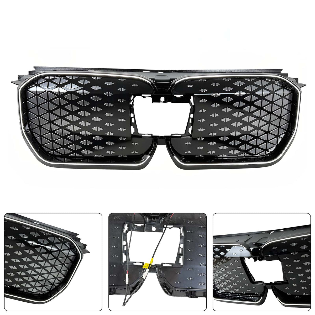 2023-2025 BMW U11 iX1 EV BEV Black Front Bumper Grill Grille Generic