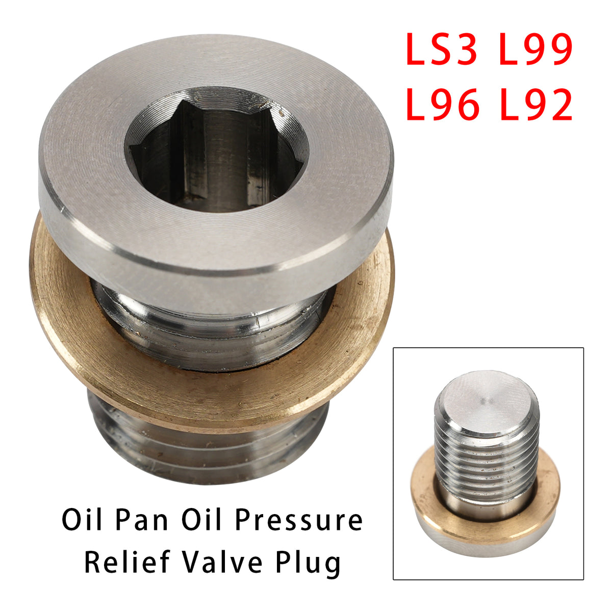 2007-2013 a wide range of GM Gen IV LS engines including LS3, L99, L96, L92, LMG, LC9, L76, and LH6 from . Oil Pan Oil Pressure Relief Valve Plug LS3 L99 L96 L92 LMG LC9 L76 LH6 Generic