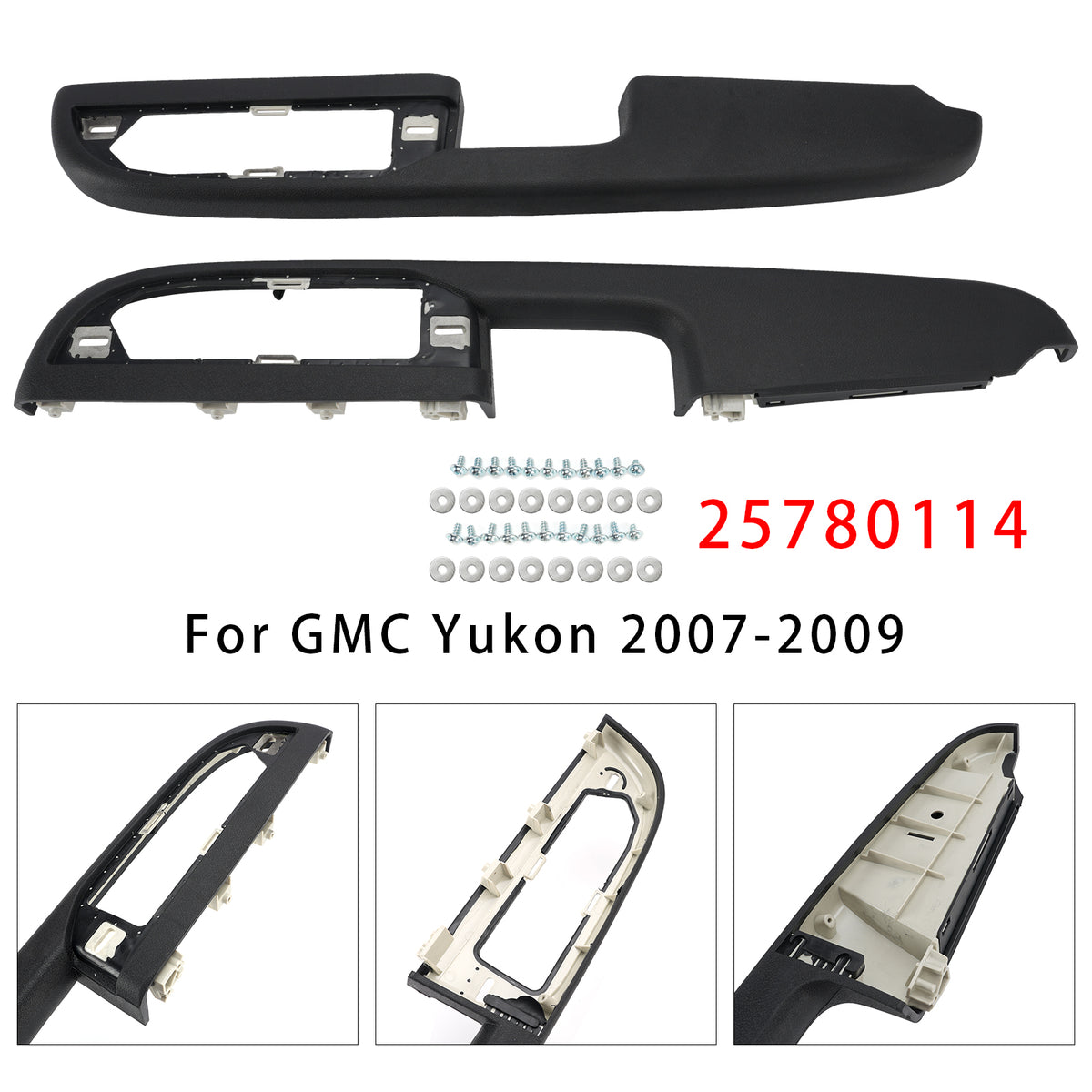 2007-2009 Chevy Suburban 2Pcs Front Door Panel Armrest Repair 25780114 25780016 Generic