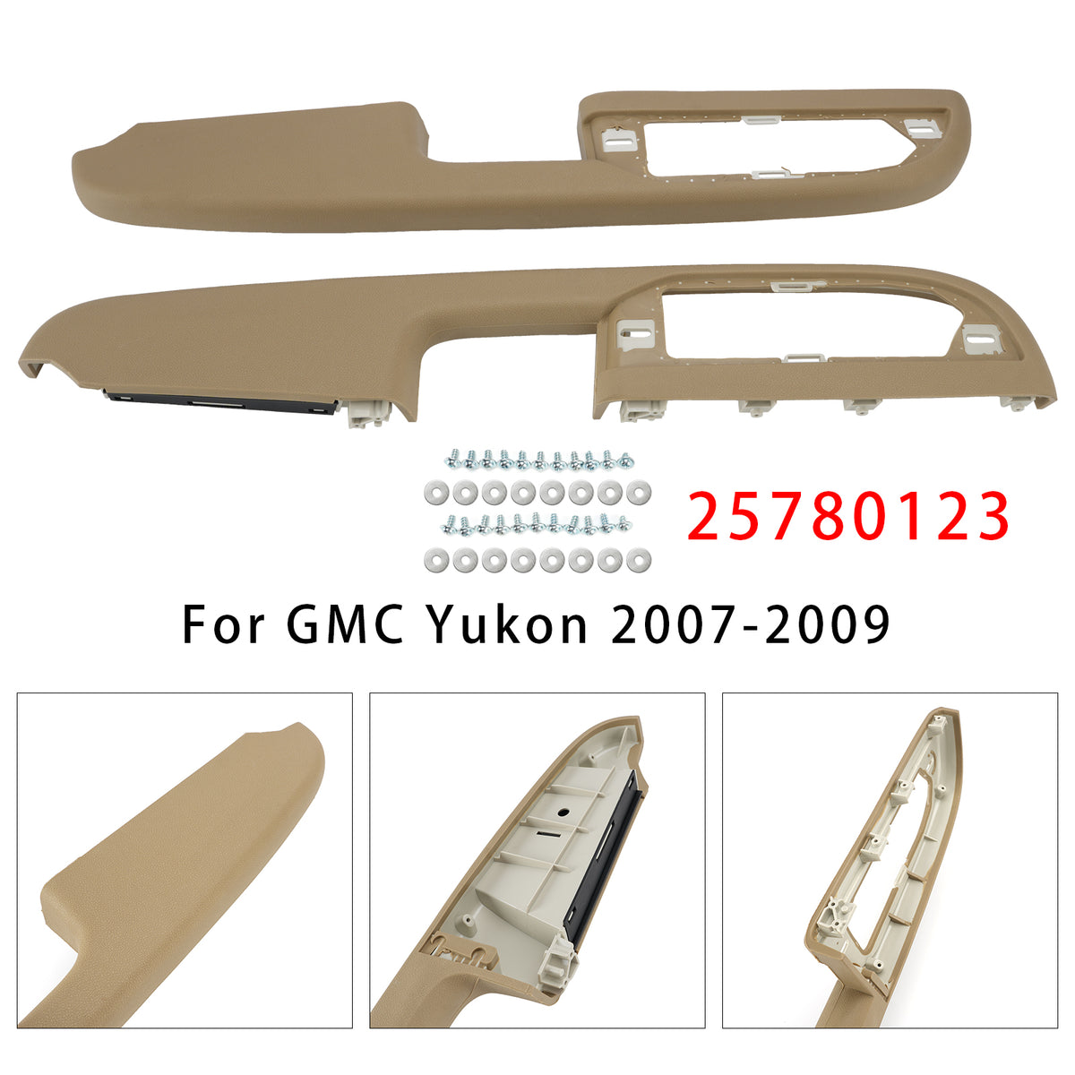 2007-2009 Chevy Tahoe 2Pcs Front Door Panel Armrest Repair Kit 25780131 25780117 Generic