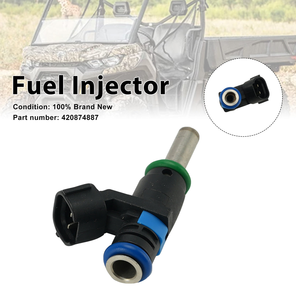 2019-2024 Can-Am Traxter Maverick Defender Injection Valve Ass'y Fuel Injectors 420874887 Generic