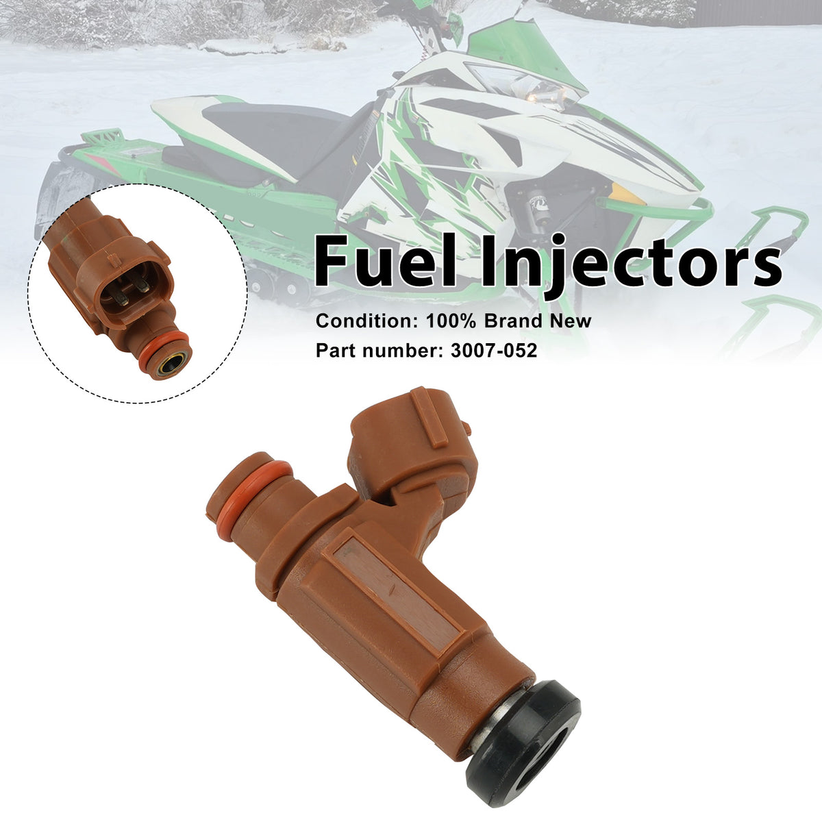 2004-2017 Arctic Cat SnoPro 500 F5 ZR 4000 Fuel Injectors 3007-052 Generic