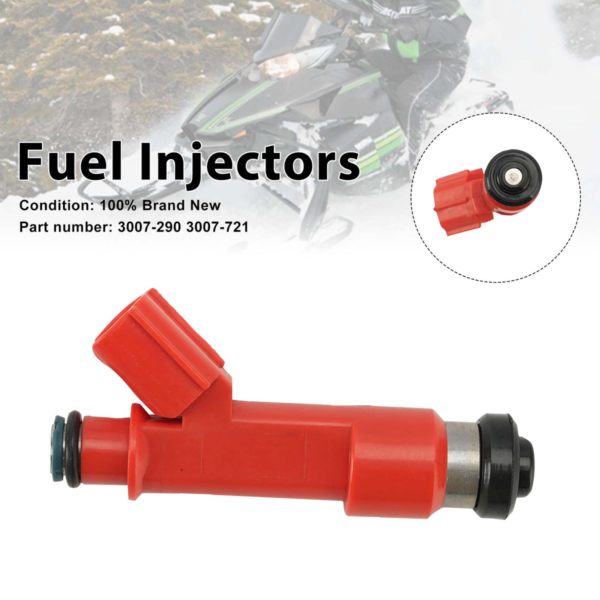 2007-2009 Arctic Cat F1000 Fuel Injectors 3007-290 3007-721 Generic
