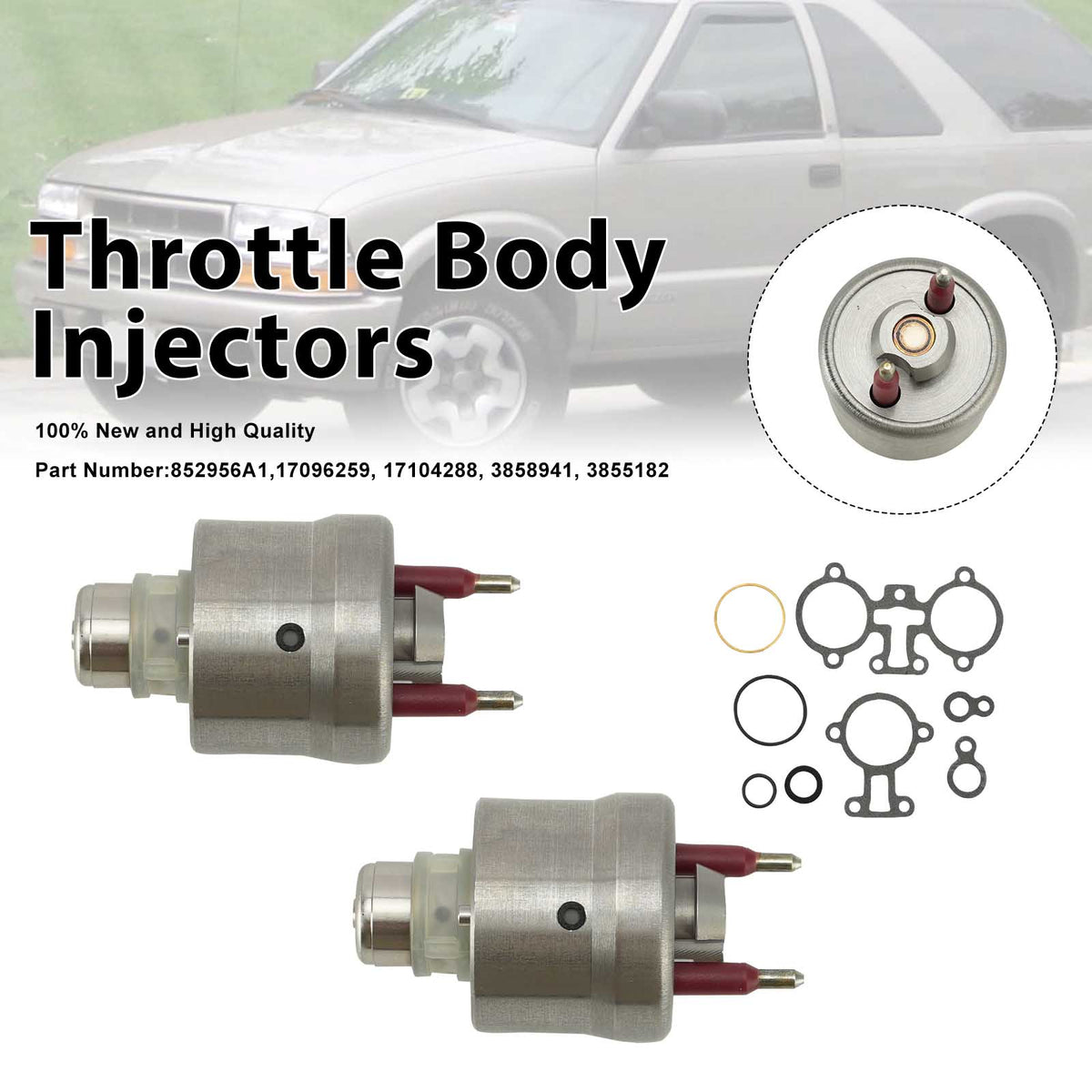 1998-2001 5.0L EFI 305/V-8 SERIAL NUMBER RANGE: 0L012052-0M299999 Throttle Body Injectors 17096259 3855182 Generic