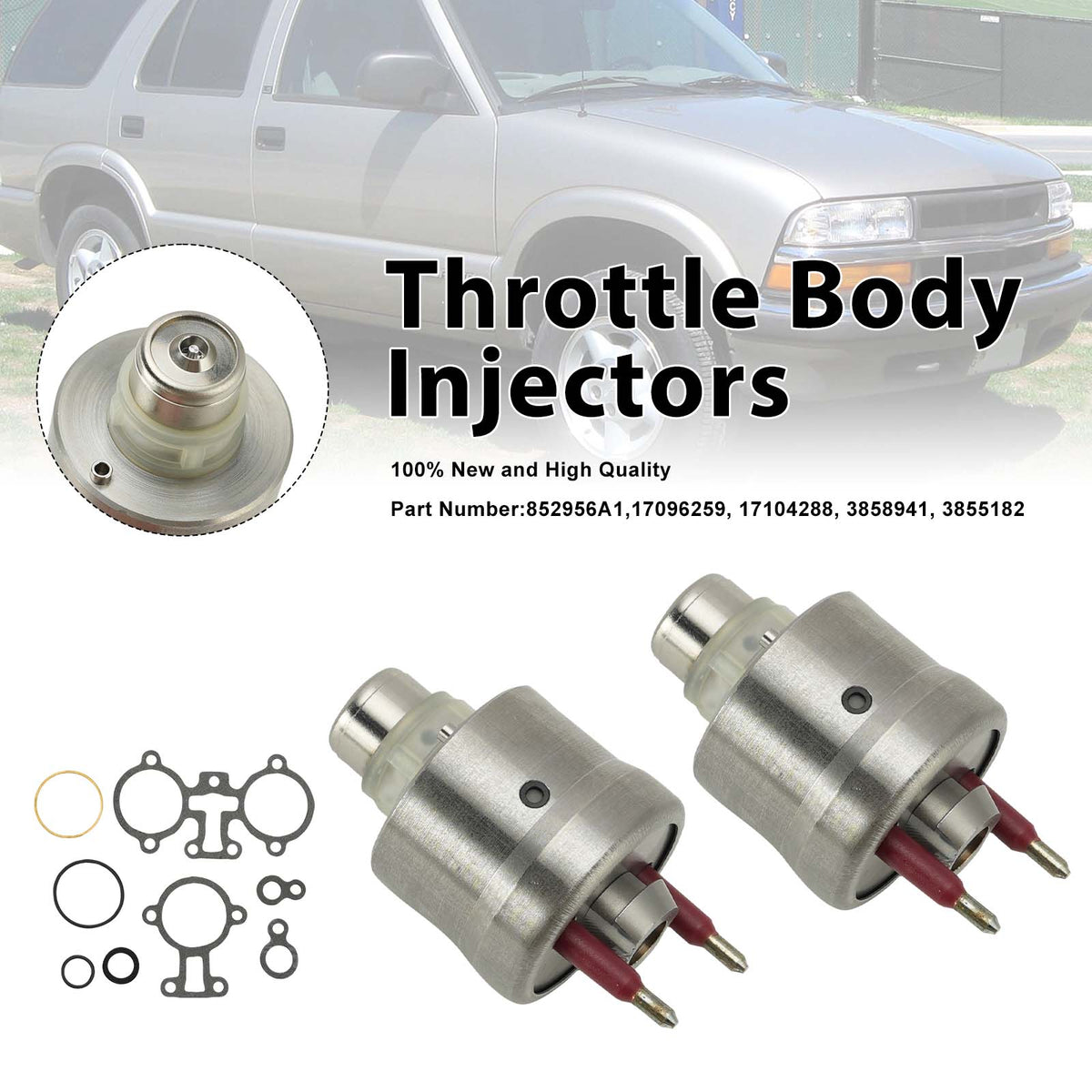 1995-1997 5.7LX EFI 350/V-8 SERIAL NUMBER RANGE: 0F225560-0K999999 Throttle Body Injectors 17096259 3855182 Generic