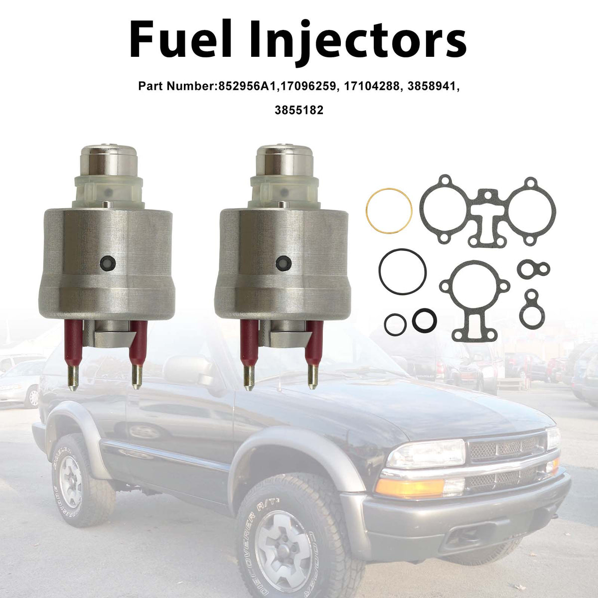 1995-1997 5.7L EFI 350/V-8 SERIAL NUMBER RANGE: 0F225560-0K999999 Throttle Body Injectors 17096259 3855182 Generic