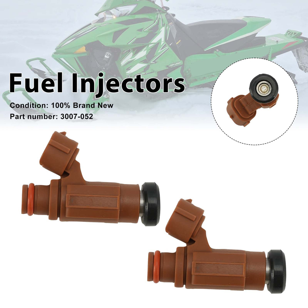 2004-2017 Arctic Cat SnoPro 500 F5 ZR 4000 2PC Fuel Injectors 3007-052 Generic