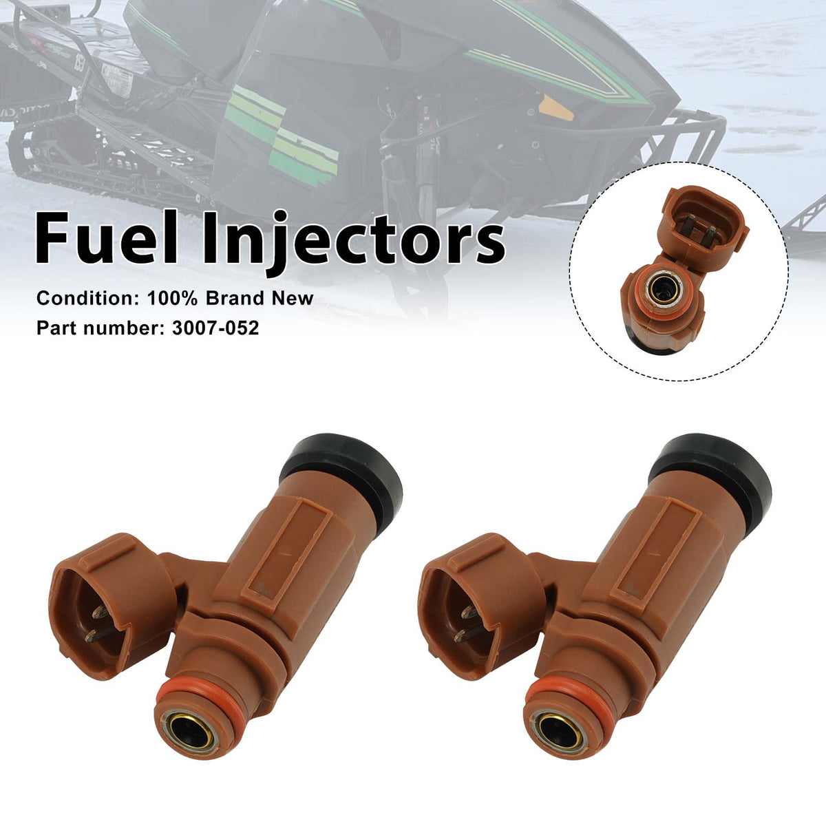 2004-2017 Arctic Cat SnoPro 500 F5 ZR 4000 2PC Fuel Injectors 3007-052 Generic