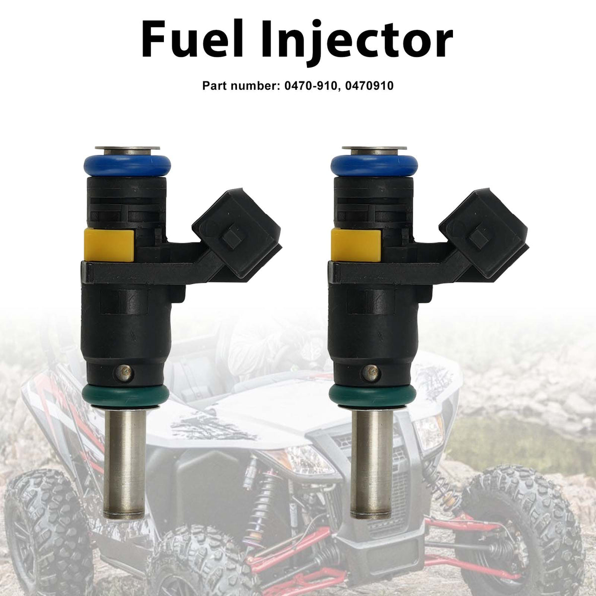 2013 Arctic Cat Side by Side WILDCAT 1000 INTERNATIONAL METALLIC ORANGE - U2013W2W1POSY THROTTLE BODY ASSEMBLY [100041] 2PC Fuel Injectors 0470-910 Generic