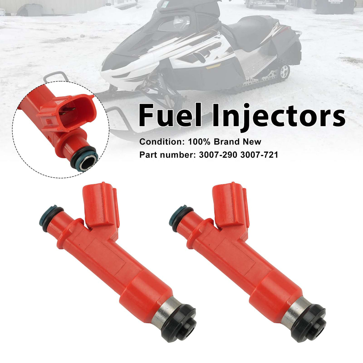 2007-2011 Arctic Cat M1000 2PC Fuel Injectors 3007-290 3007-721 Generic