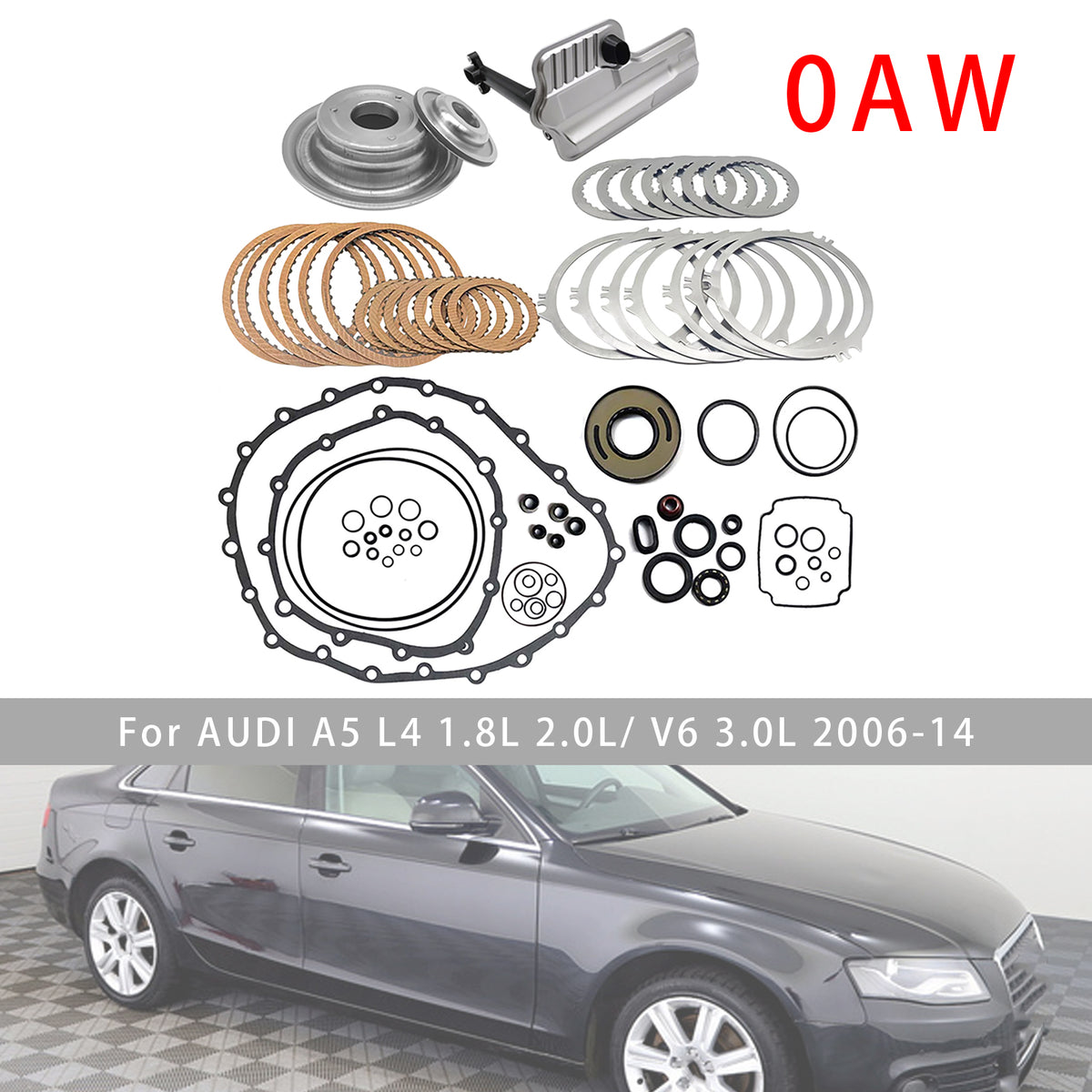 2006 AUDI A5 L4 1.8L 2.0L/V6 3.0L -14 CVT Auto Transmission Master Overhaul Rebuild Kit VL381 T10900E (T10902E+T151080B+T151081A) Generic