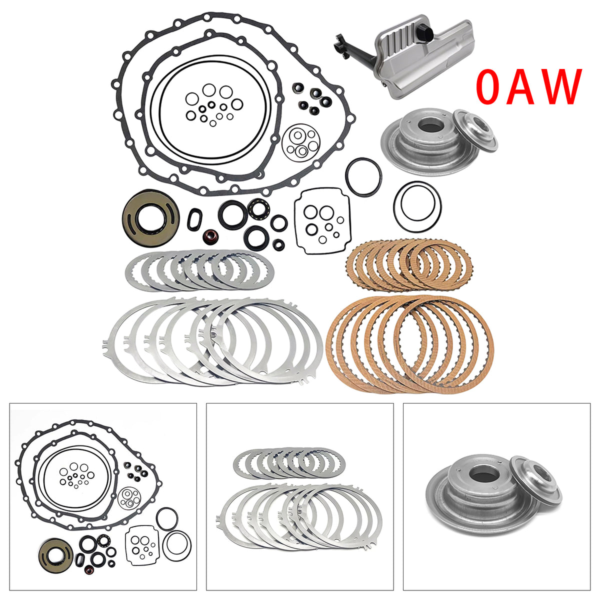 2006 AUDI A5 L4 1.8L 2.0L/V6 3.0L -14 CVT Auto Transmission Master Overhaul Rebuild Kit VL381 T10900E (T10902E+T151080B+T151081A) Generic