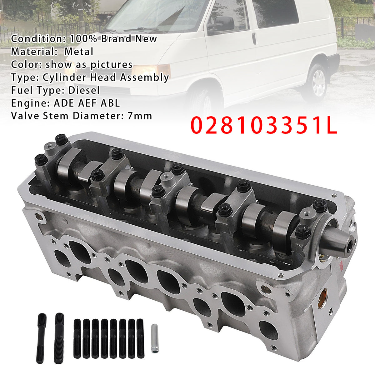 1994 VW Polo Box (6NF) ( /09 - 1999/12) Complete Cylinder Head 028103351L 028103351N Generic