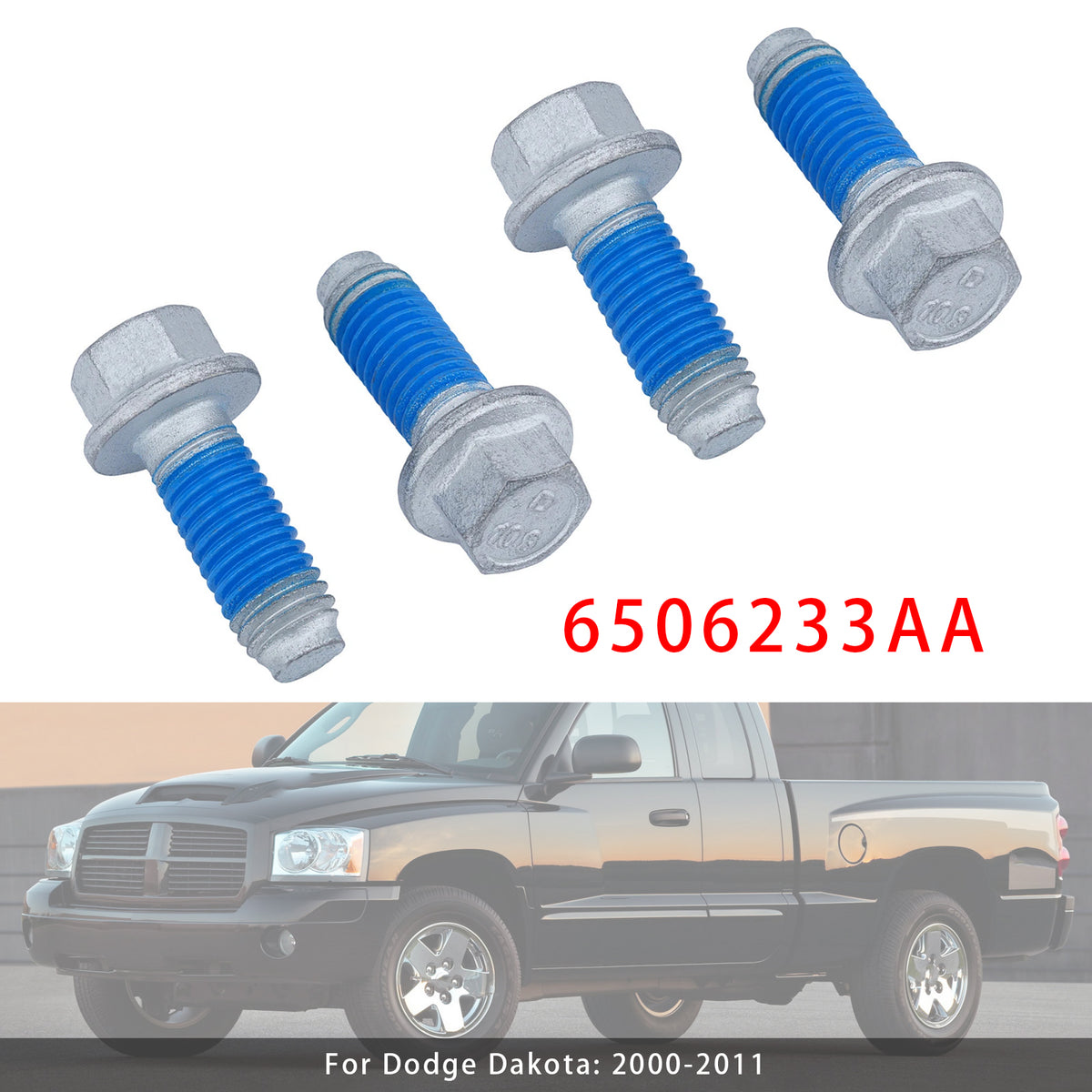 2000-2011 Dodge Dakota 4PCS Driveshaft Flange Bolts 6506497AA 6506233AA Generic