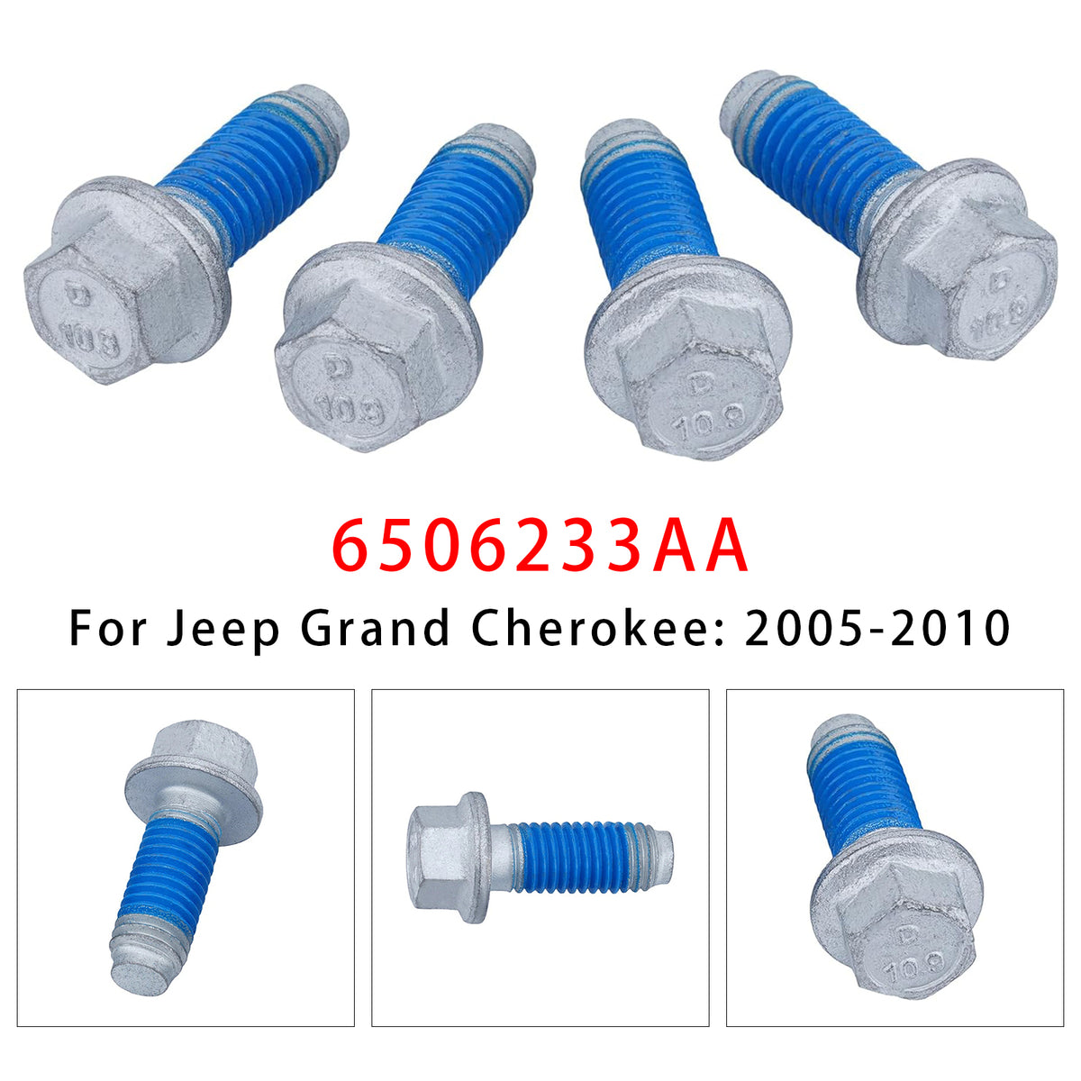 2011-2023 Ram 3500 4PCS Driveshaft Flange Bolts 6506497AA 6506233AA Generic
