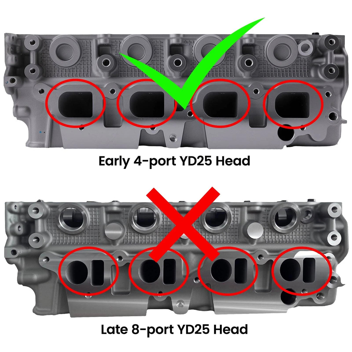 2005 Nissan Pathfinder III (R51) 2.5 dCi .01 Complete Cylinder Head 11039-EB30A 908910 11039EB30A Generic