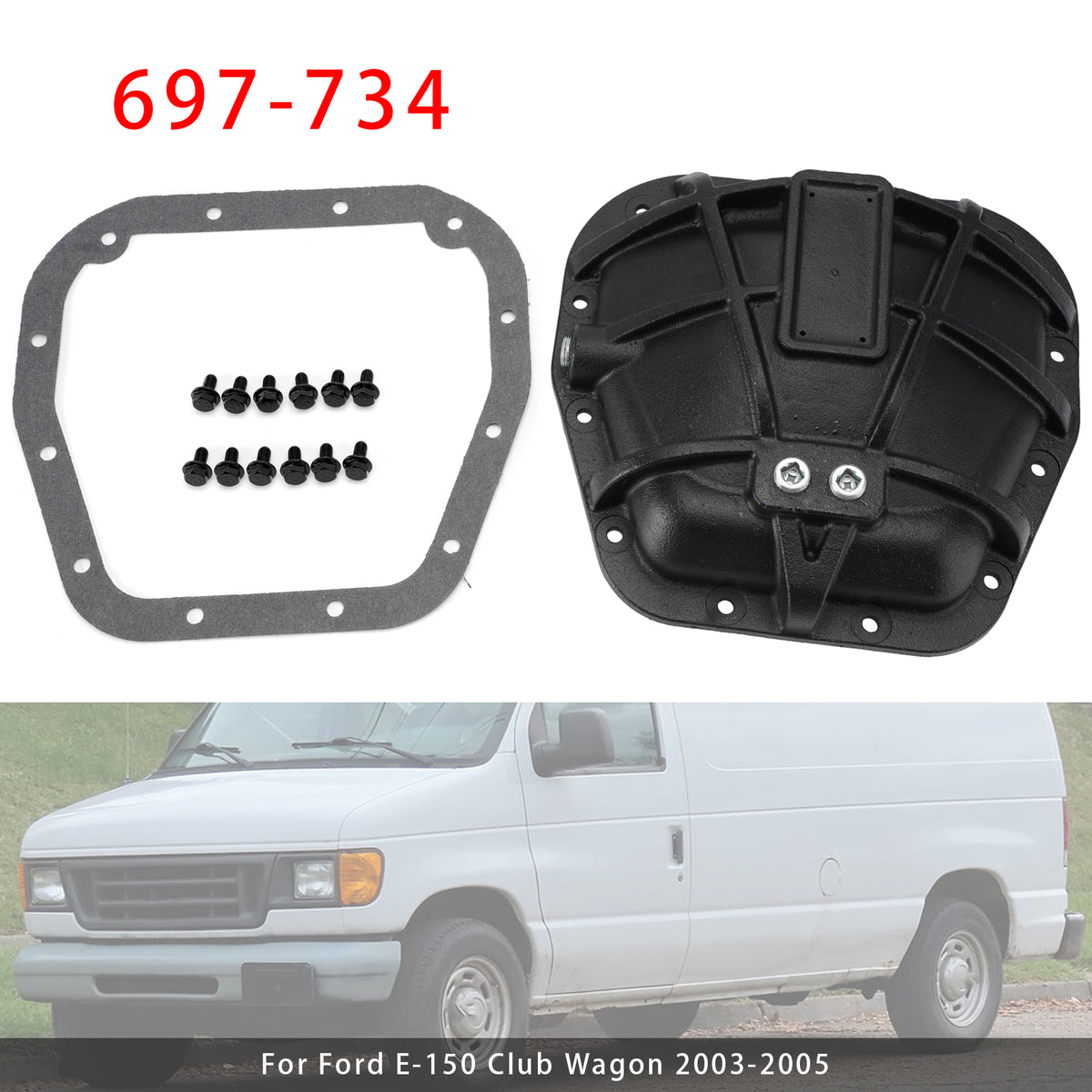 2004-2004 Ford F-150 Heritage Rear Differential Cover 697-734 BL3Z4033A Generic