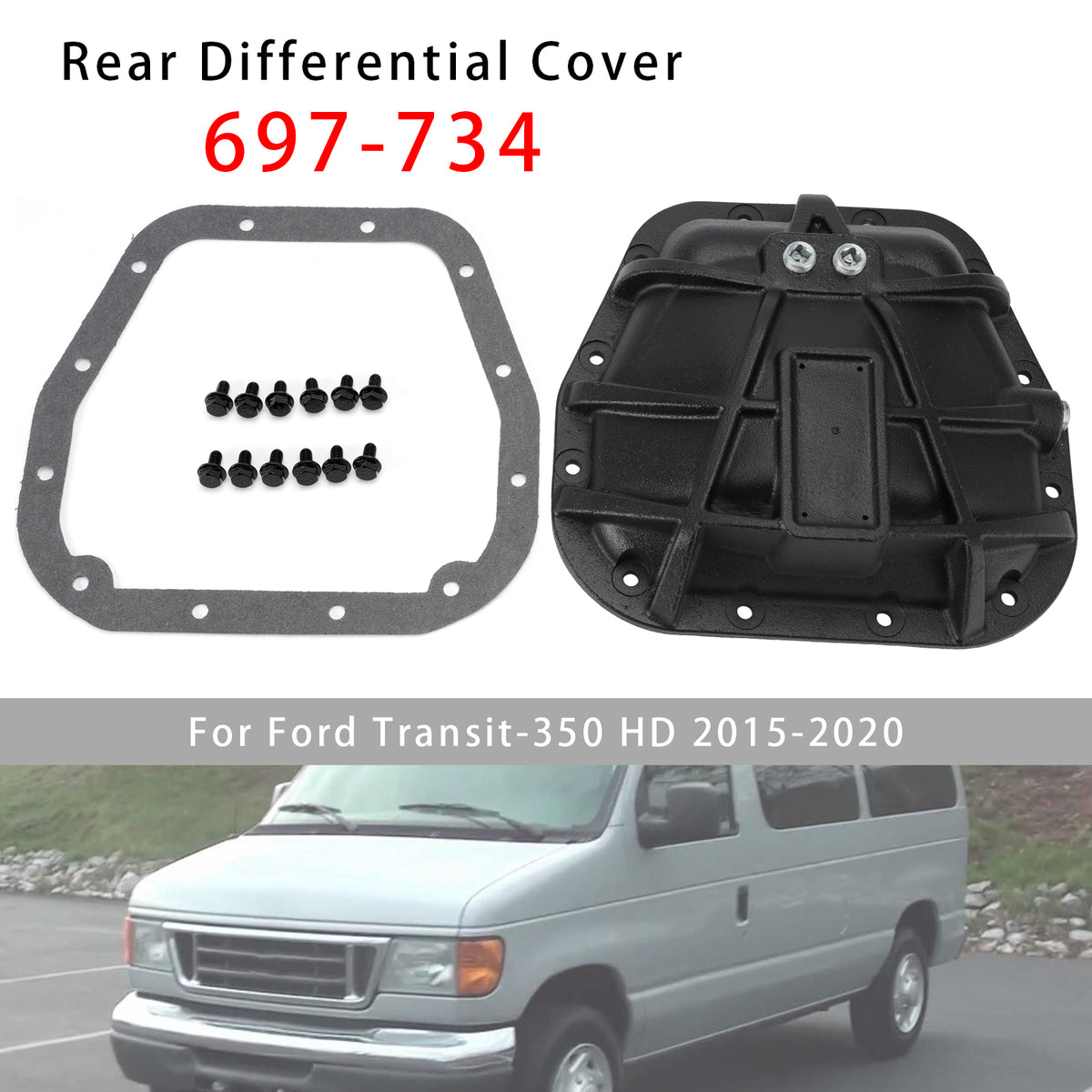 1997-1999 Ford F-250 Rear Differential Cover 697-734 BL3Z4033A Generic