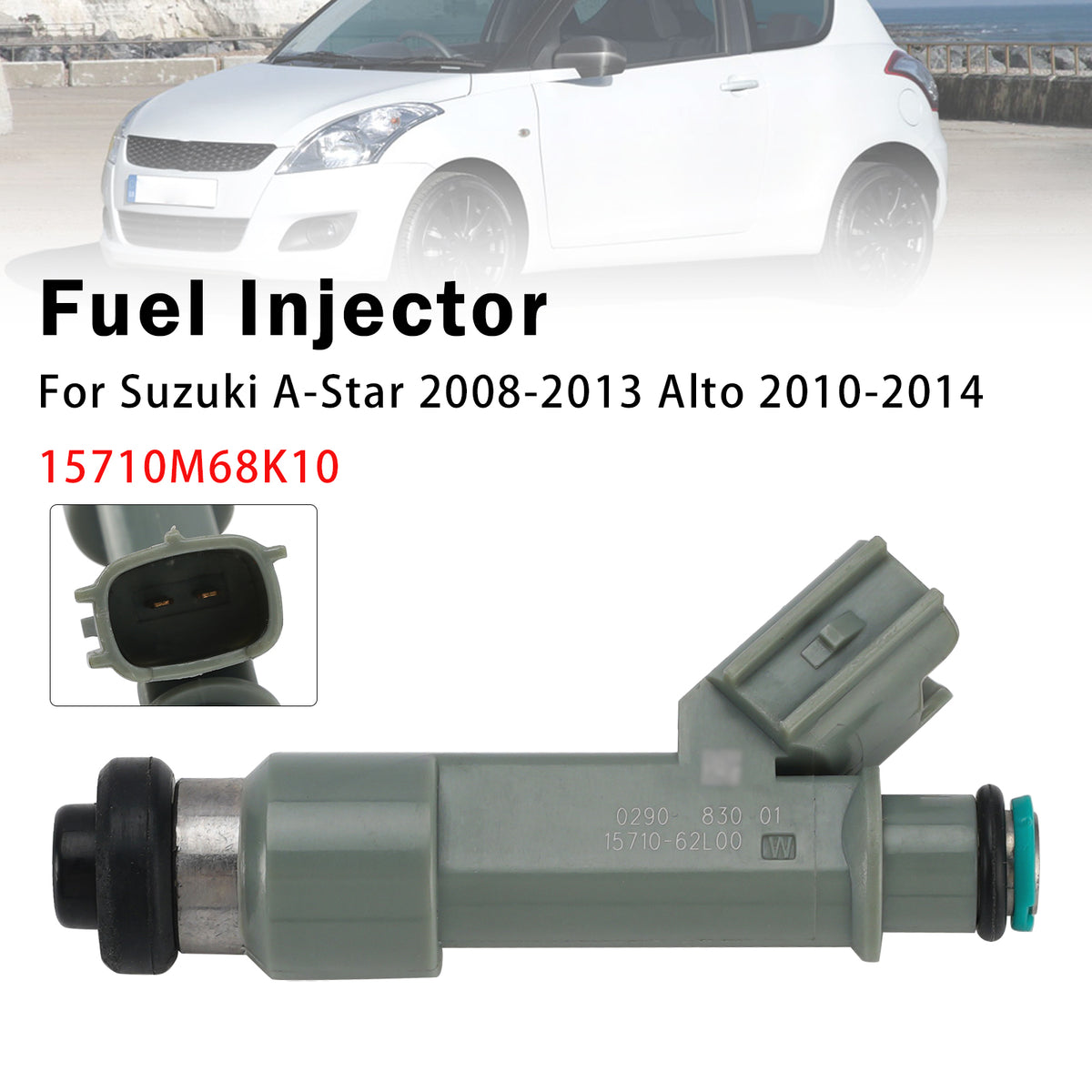 2010-2012 Suzuki Swift Dzire 1st Gen 1Pcs Fuel Injector 15710M68K10 Generic