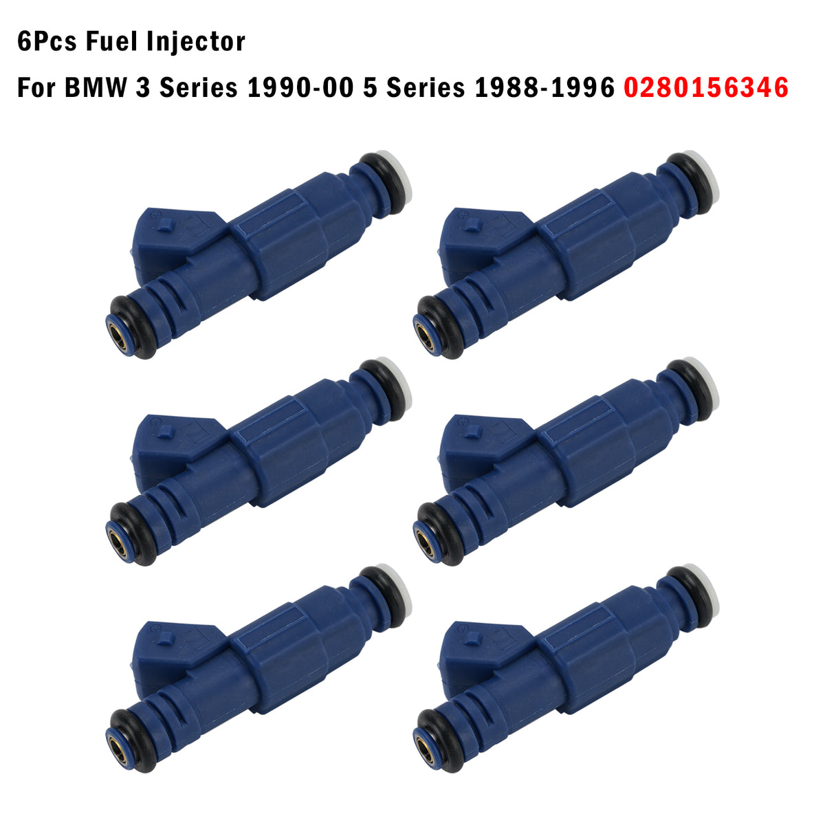 1994-2001 BMW 7 Series E38 6Pcs Fuel Injector 0280156346 Generic