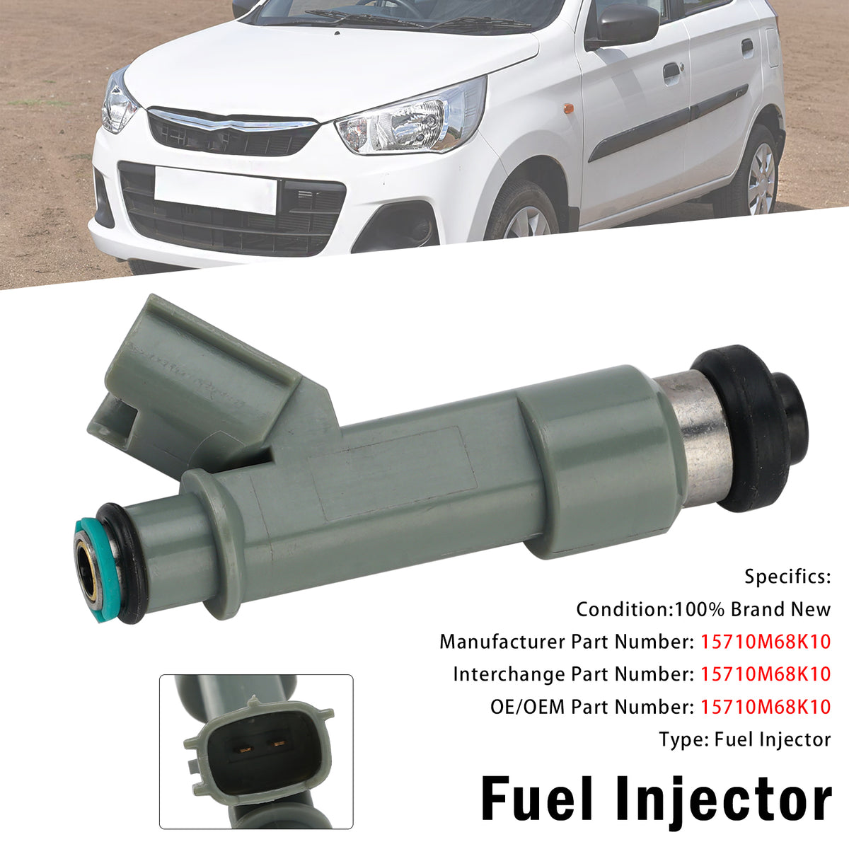 2010-2014 Suzuki Alto K10 1Pcs Fuel Injector 15710M68K10 Generic