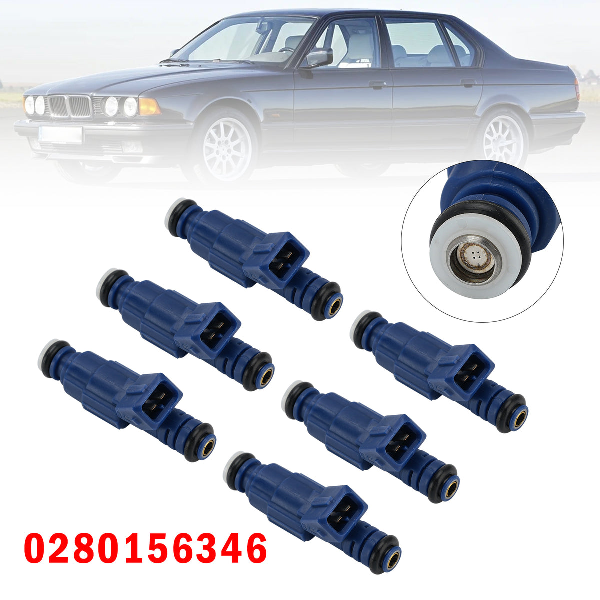 1988-1996 BMW 5 Series E34 6Pcs Fuel Injector 0280156346 Generic