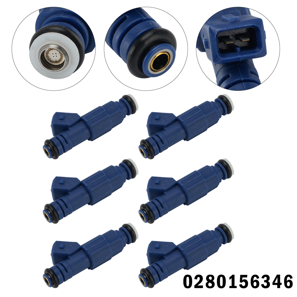 1983-1993 BMW 3 Series E30 6Pcs Fuel Injector 0280156346 Generic