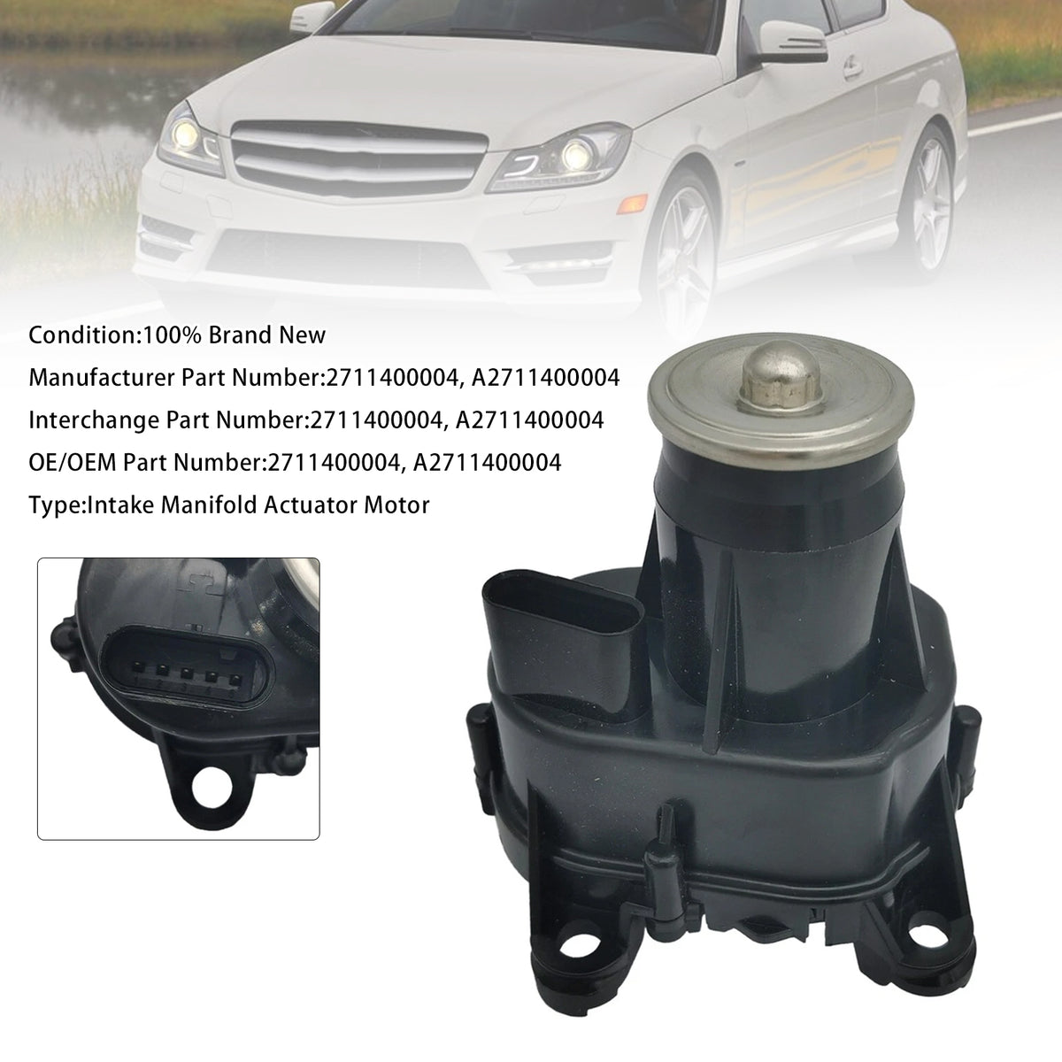 2010-2016 Mercedes-Benz E-Class A207 Cabriolet Intake Manifold Actuator Motor 2711400004 A2711400004 Generic