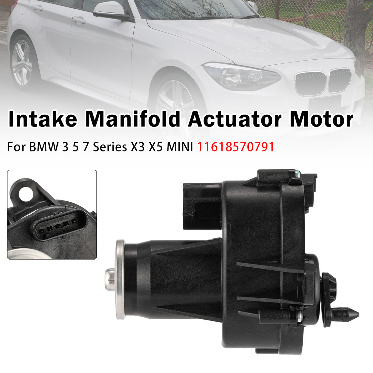 2011-2019 BMW 3 Series F30/F31/F34/F80 Intake Manifold Actuator Motor 11618570791 8506410 Generic