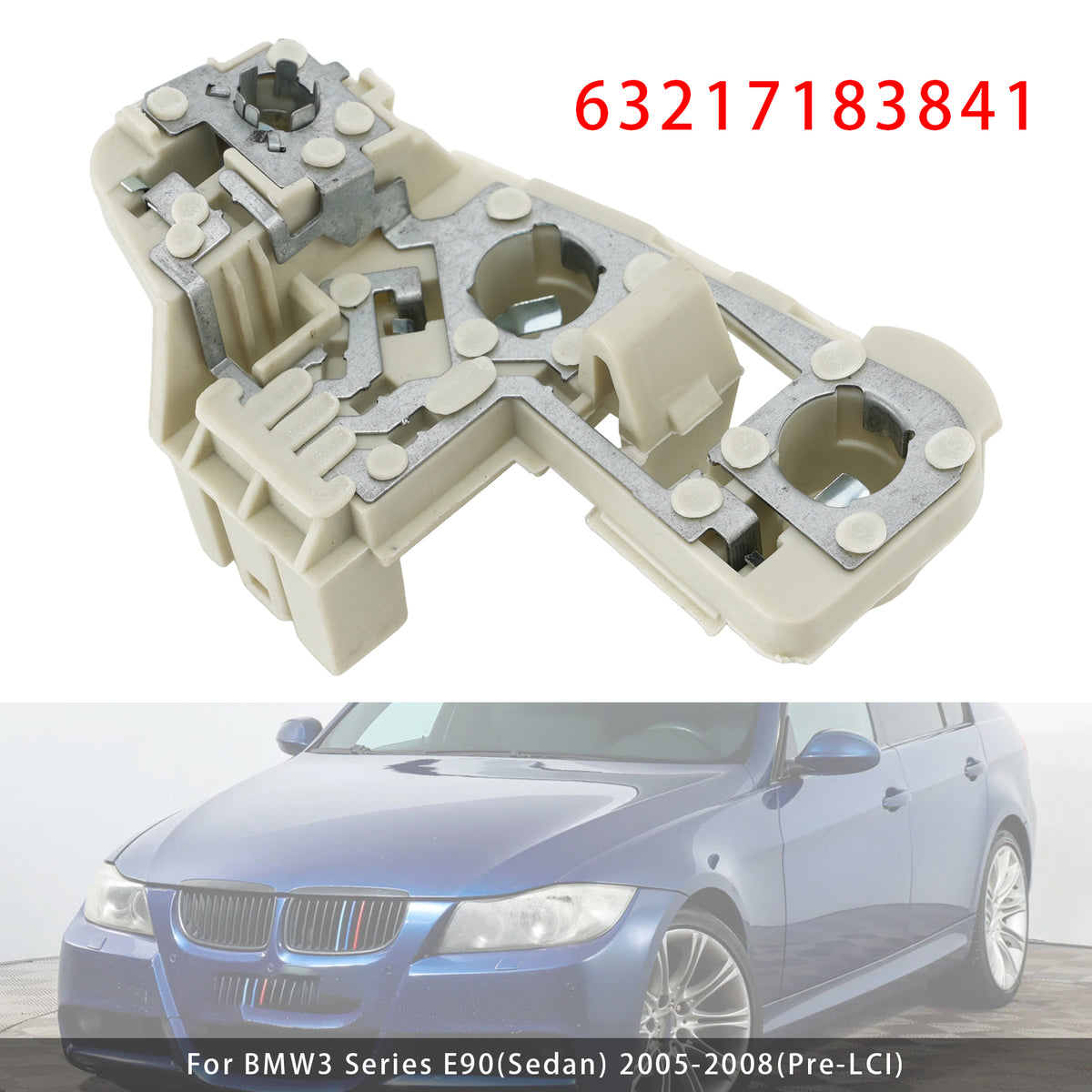 2005-2008 BMW 3 Series E90(Sedan) (Pre-LCI) Rear Left Bulb Holder Socket 6937475 63216937475 Generic