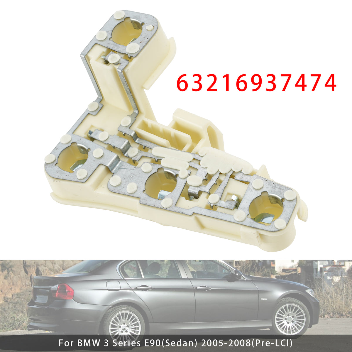 2005-2008 BMW 3 Series E90(Sedan) (Pre-LCI) Rear Right Bulb Holder Socket 63216937474 Generic