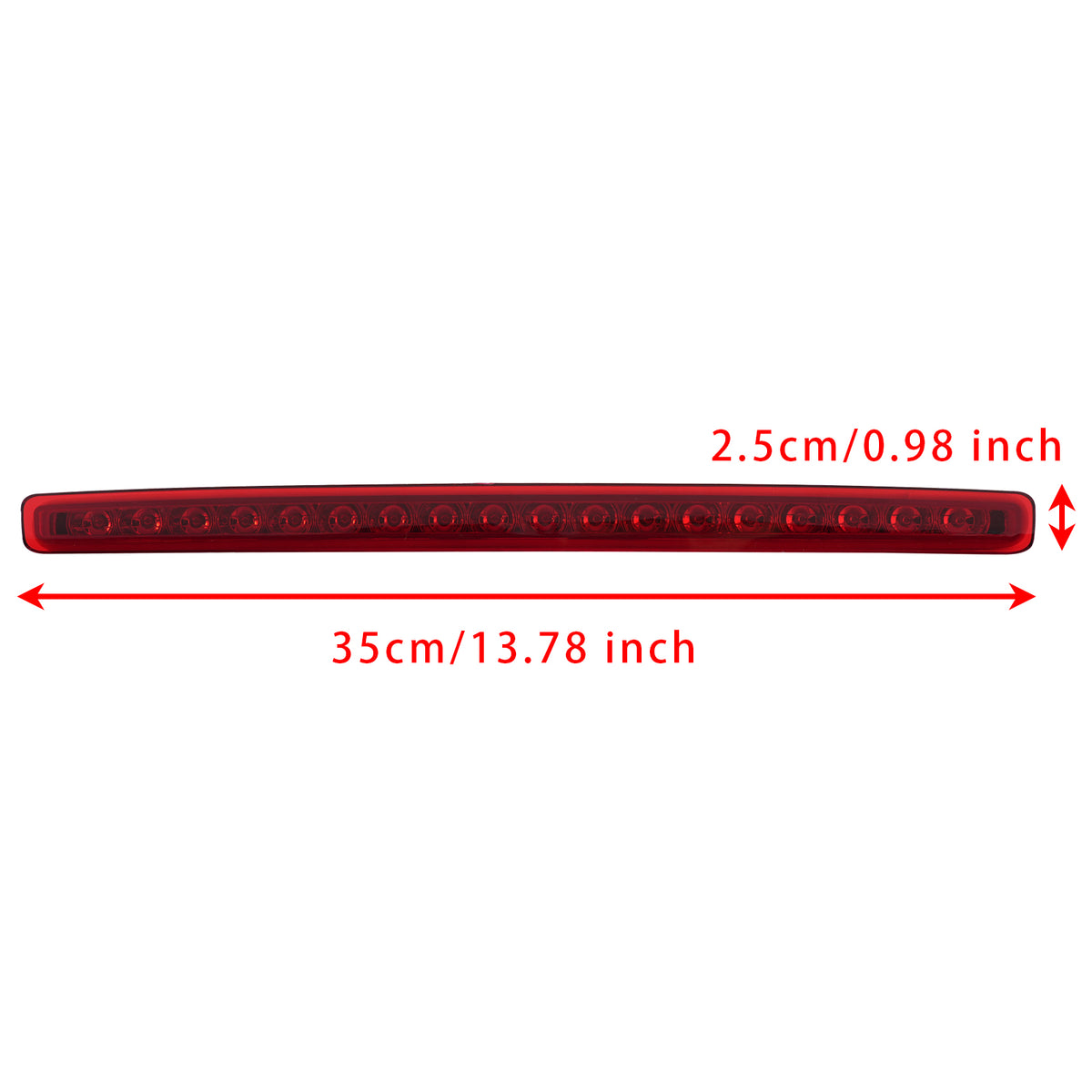 2009-2016 Audi A5 Cabriolet Rear Third 3Rd Brake Lamp Light Red 8F0945097 Generic