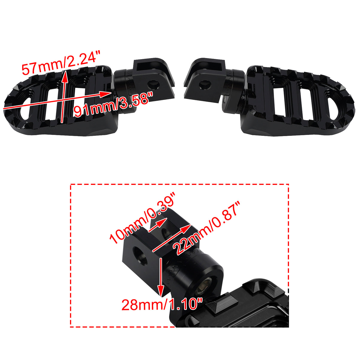 2001-2004 Suzuki Volusia 800 Front Footrests Foot Pegs Generic