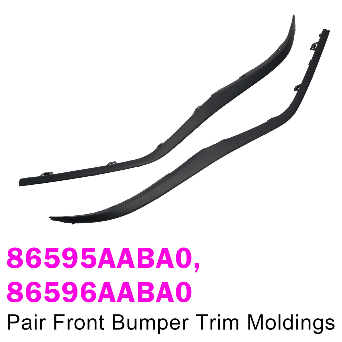2024-2025 Hyundai Elantra Limited Hybrid Pair Front Bumper Trim Moldings Left & Right 86595AABA0 86596AABA0 Generic