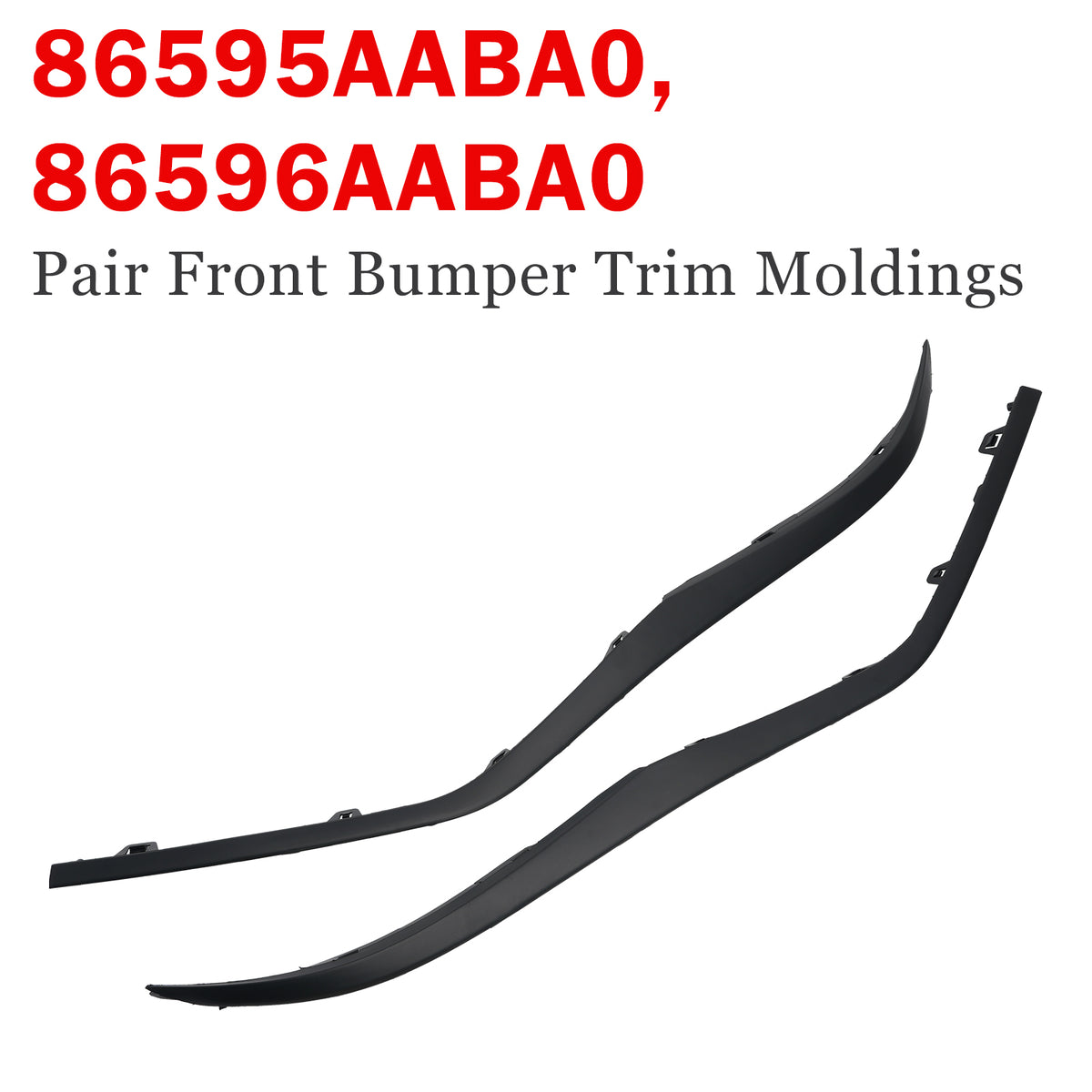 2024-2025 Hyundai Elantra Luxury Hybrid Pair Front Bumper Trim Moldings Left & Right 86595AABA0 86596AABA0 Generic
